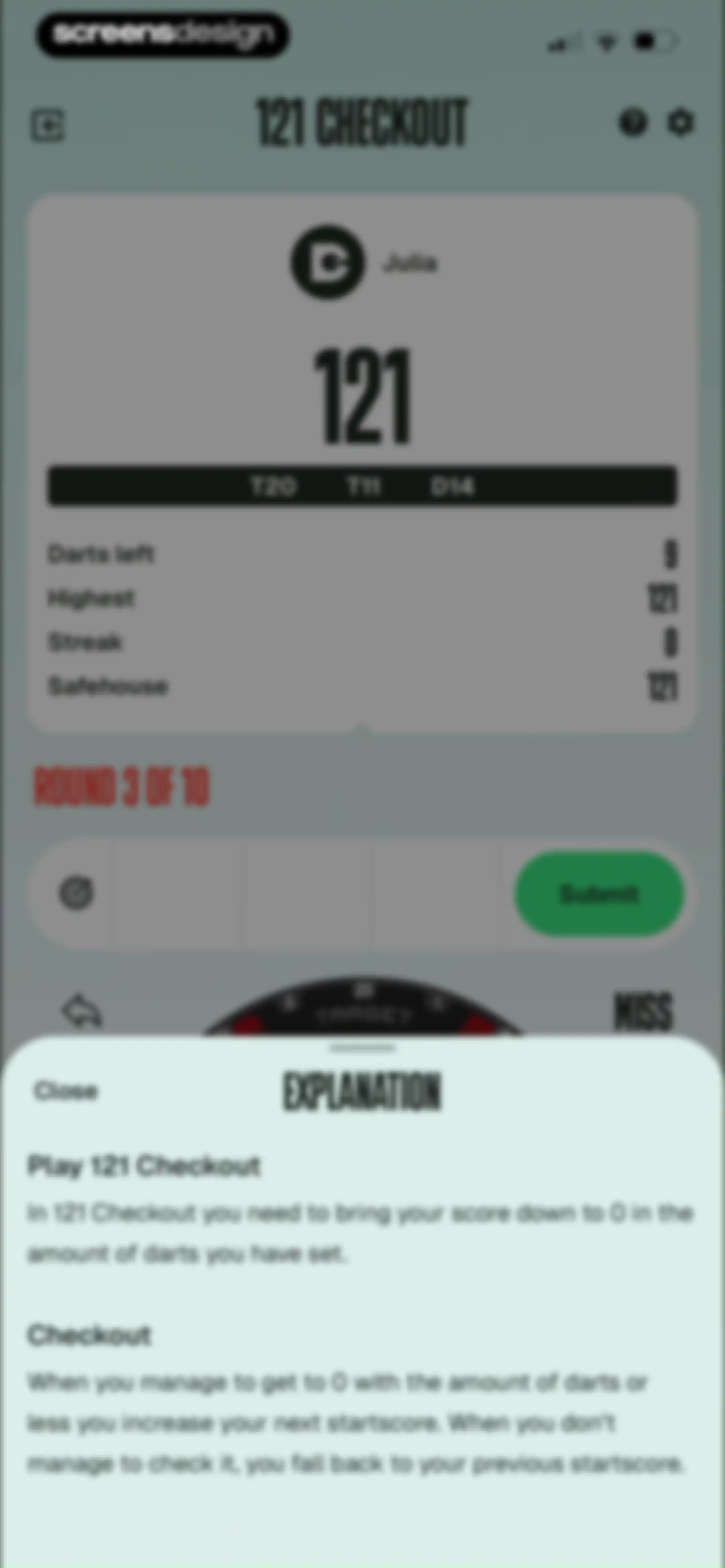 DartCounter screen 62