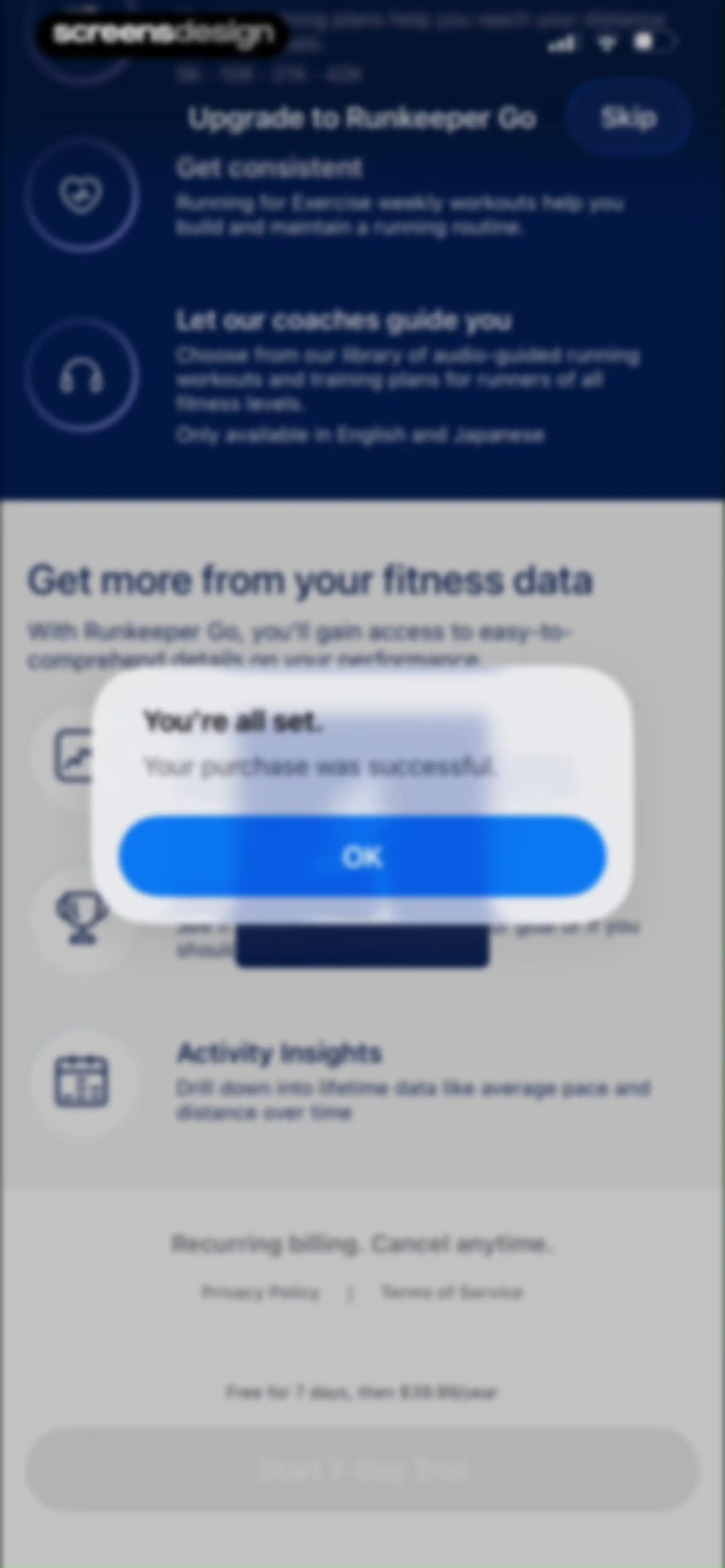ASICS Runkeeper—Run Tracker screen 29