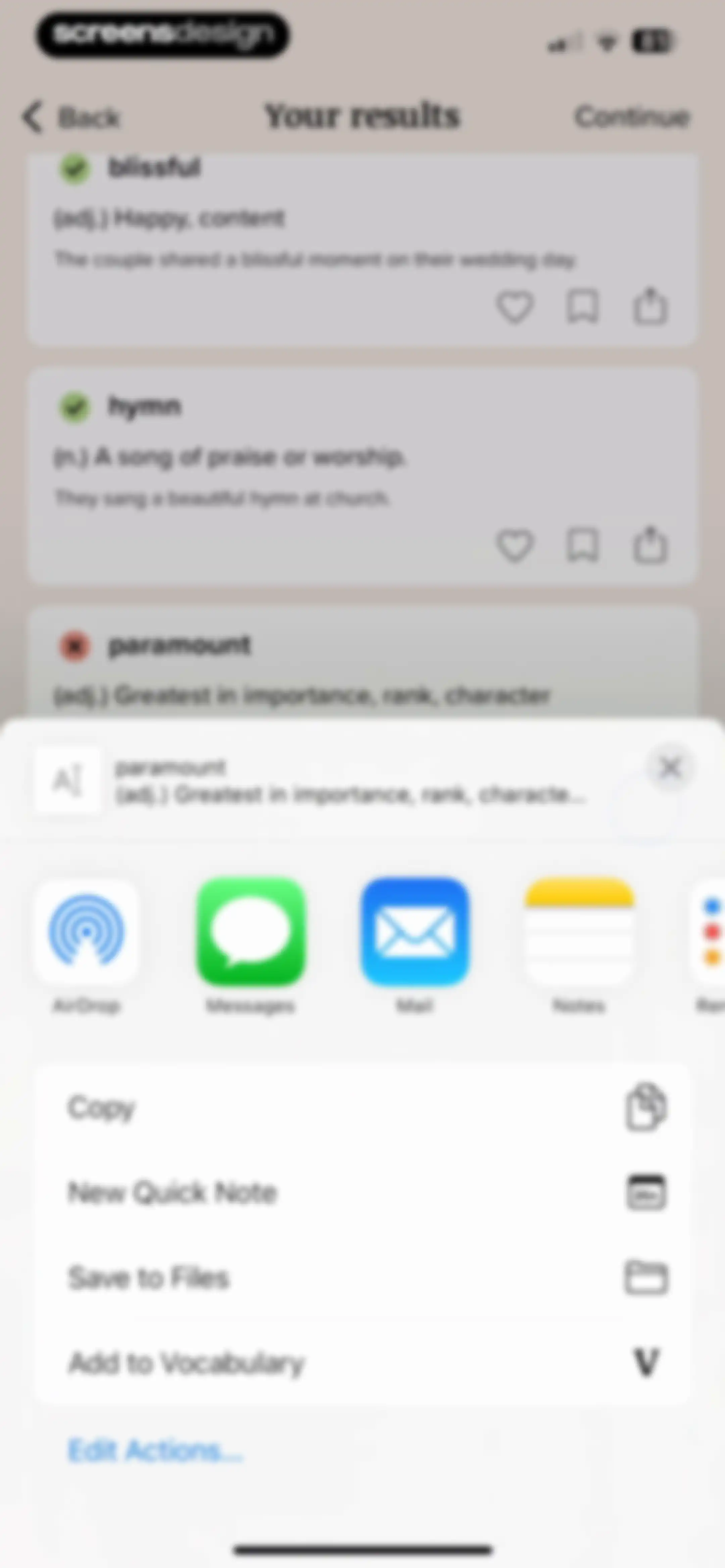 Vocabulary - Learn words daily screen 57