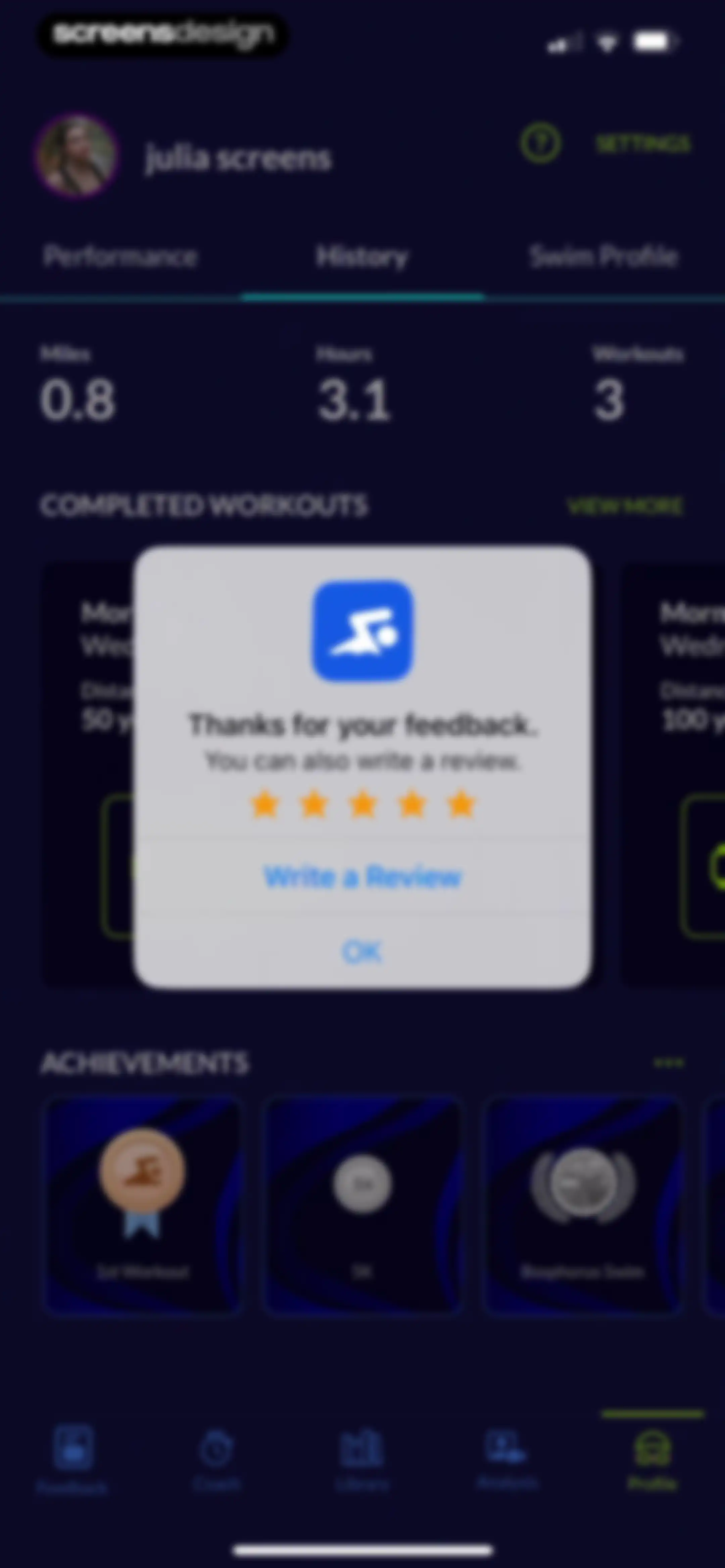 MySwimPro: #1 Swim Workout App screen 164