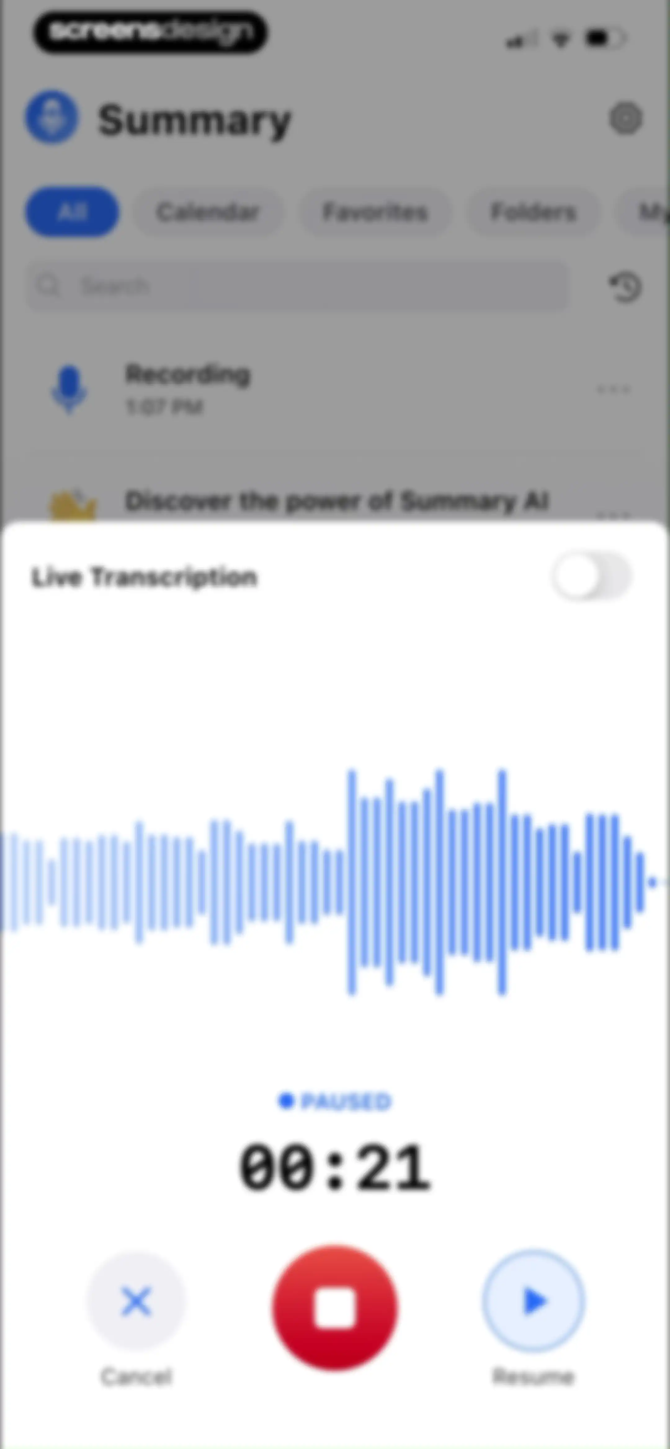 Summary - AI Note Taker screen 34