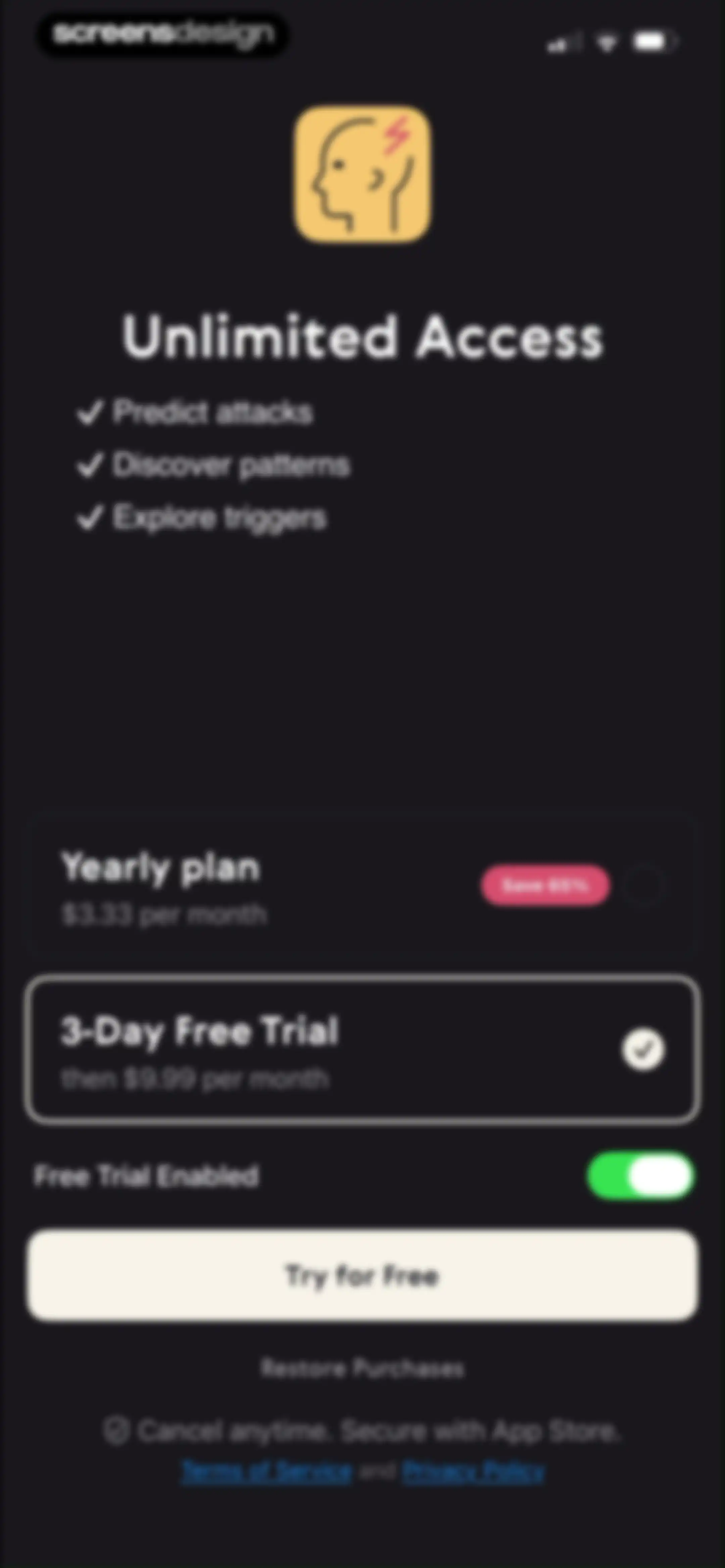 Relief - Migraine Tracker screen 32