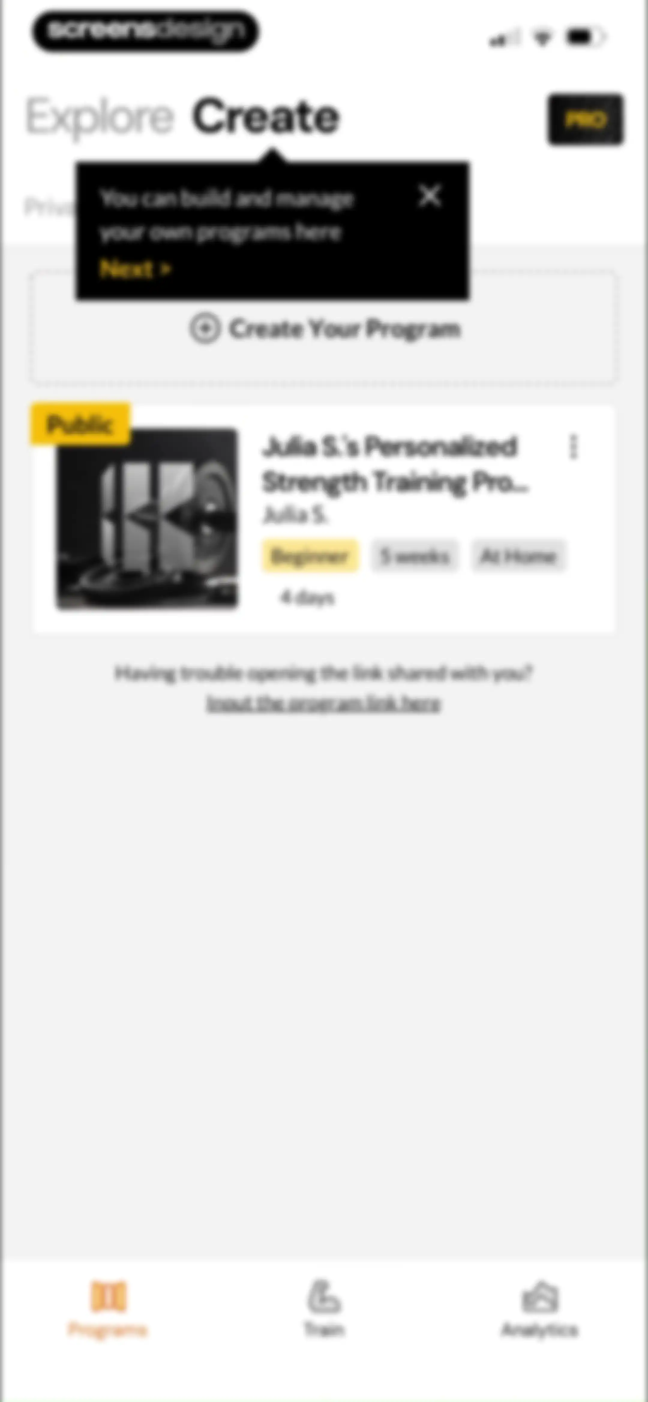 Boostcamp: Workout Programs screen 106