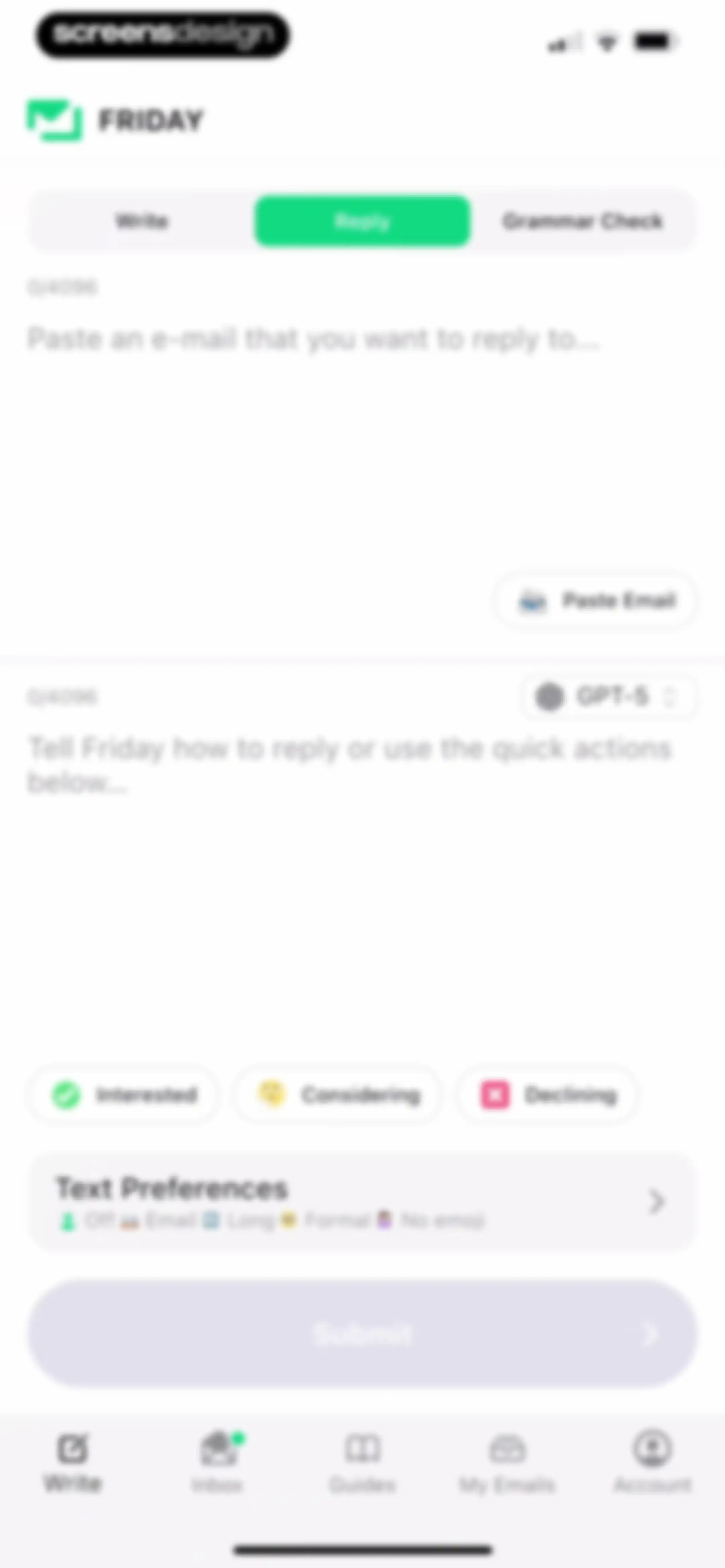 Friday AI Email Writer screen 36