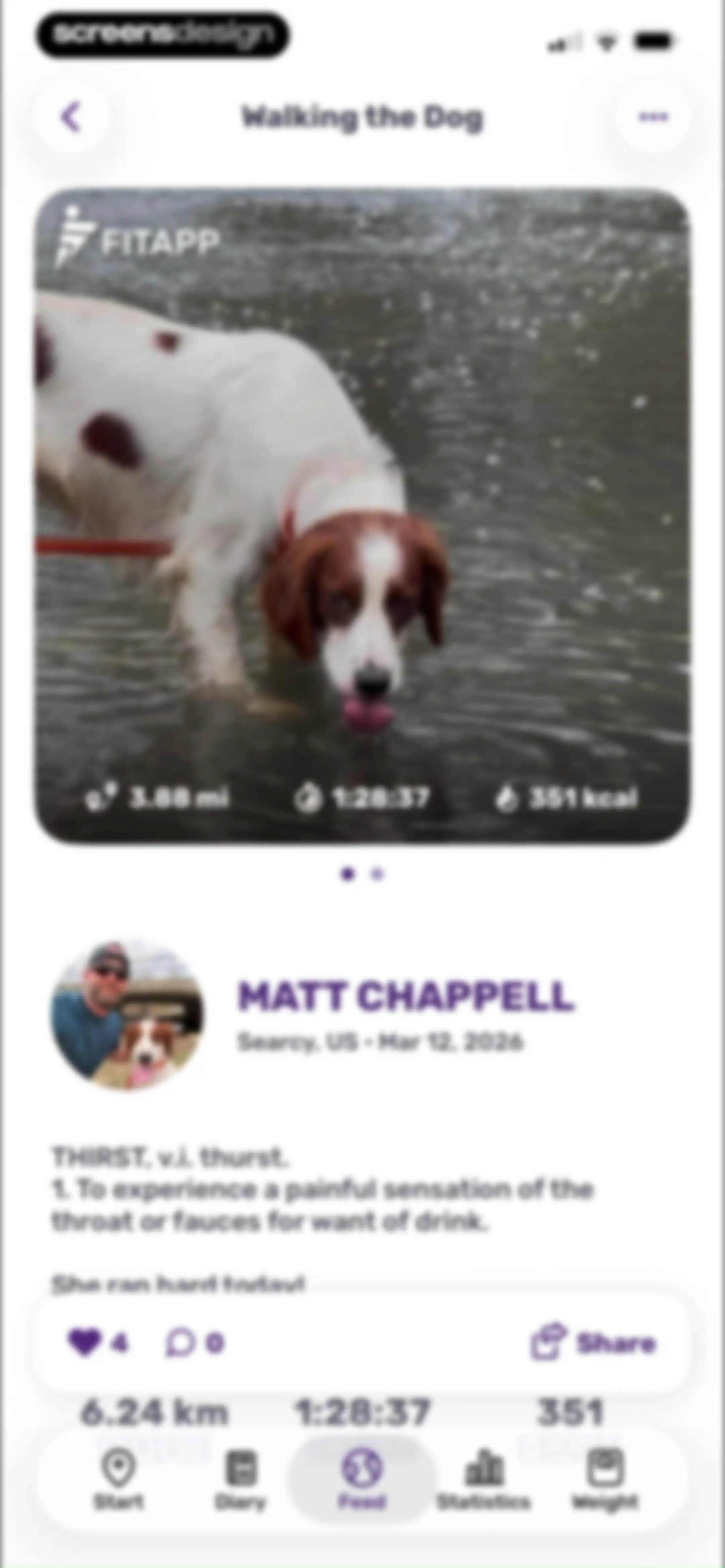 Running Tracker App – FITAPP screen 121