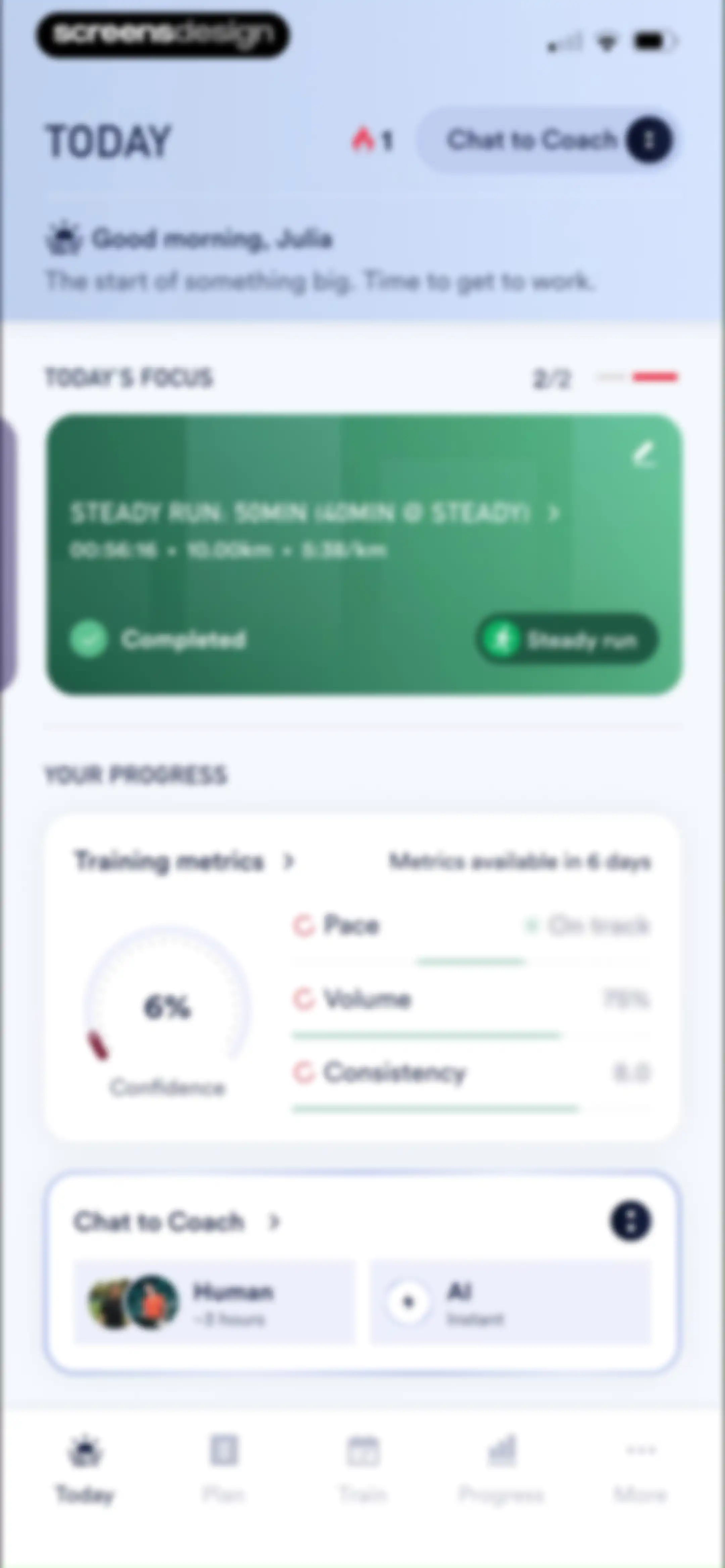 Coopah: The Run Coaching App screen 134