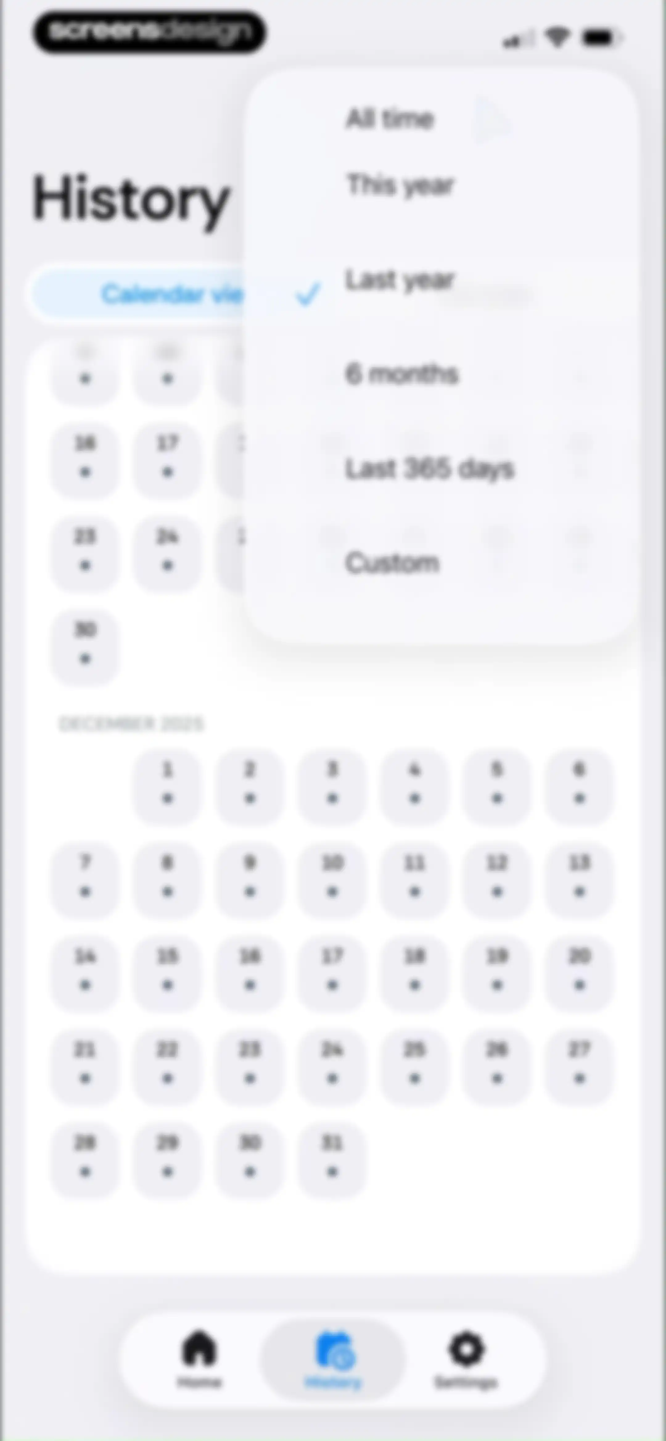 Country Days Tracker: Bounded screen 87