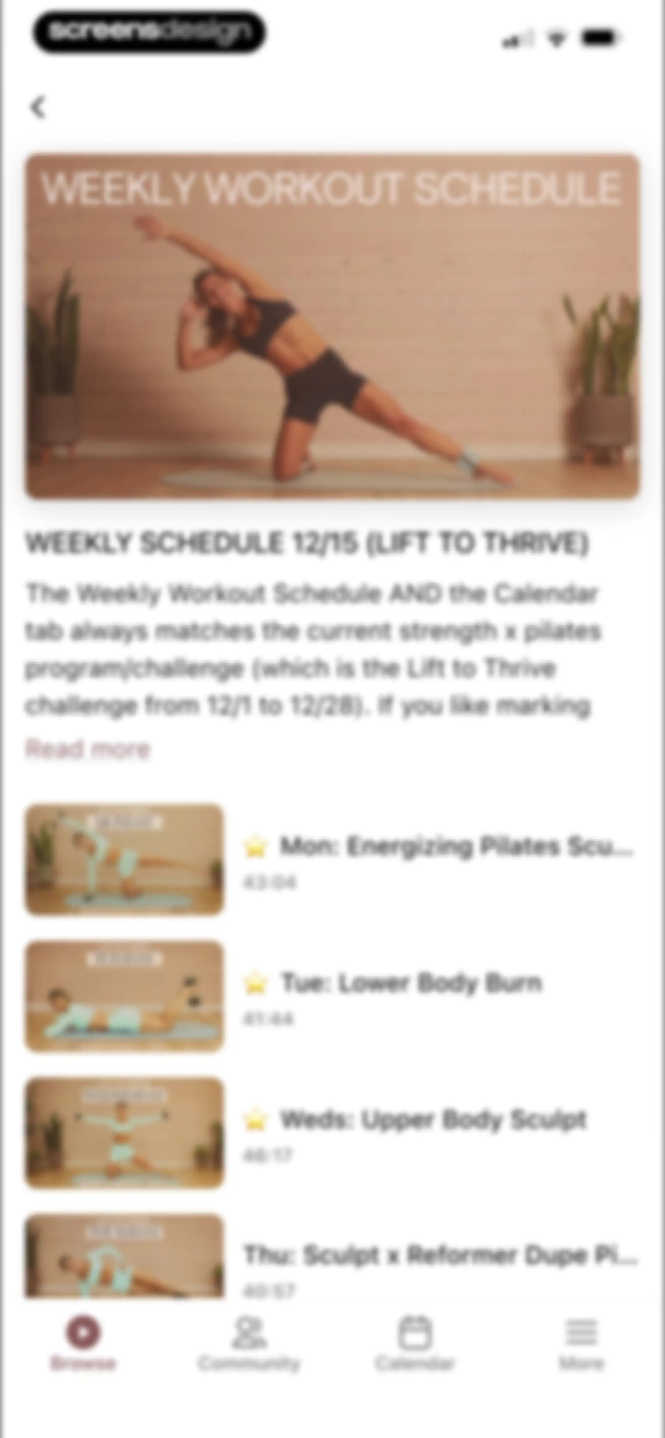 Fit with Coco screen 7