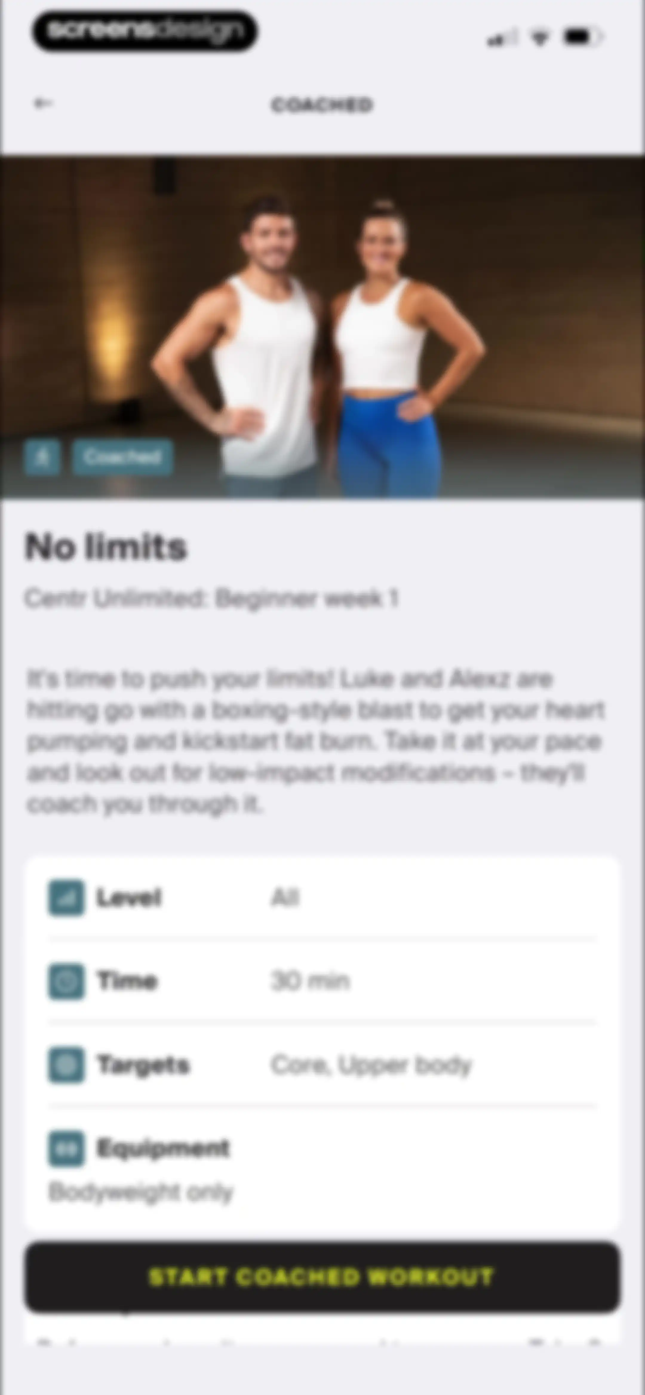 Centr: Strength & Fitness App screen 104