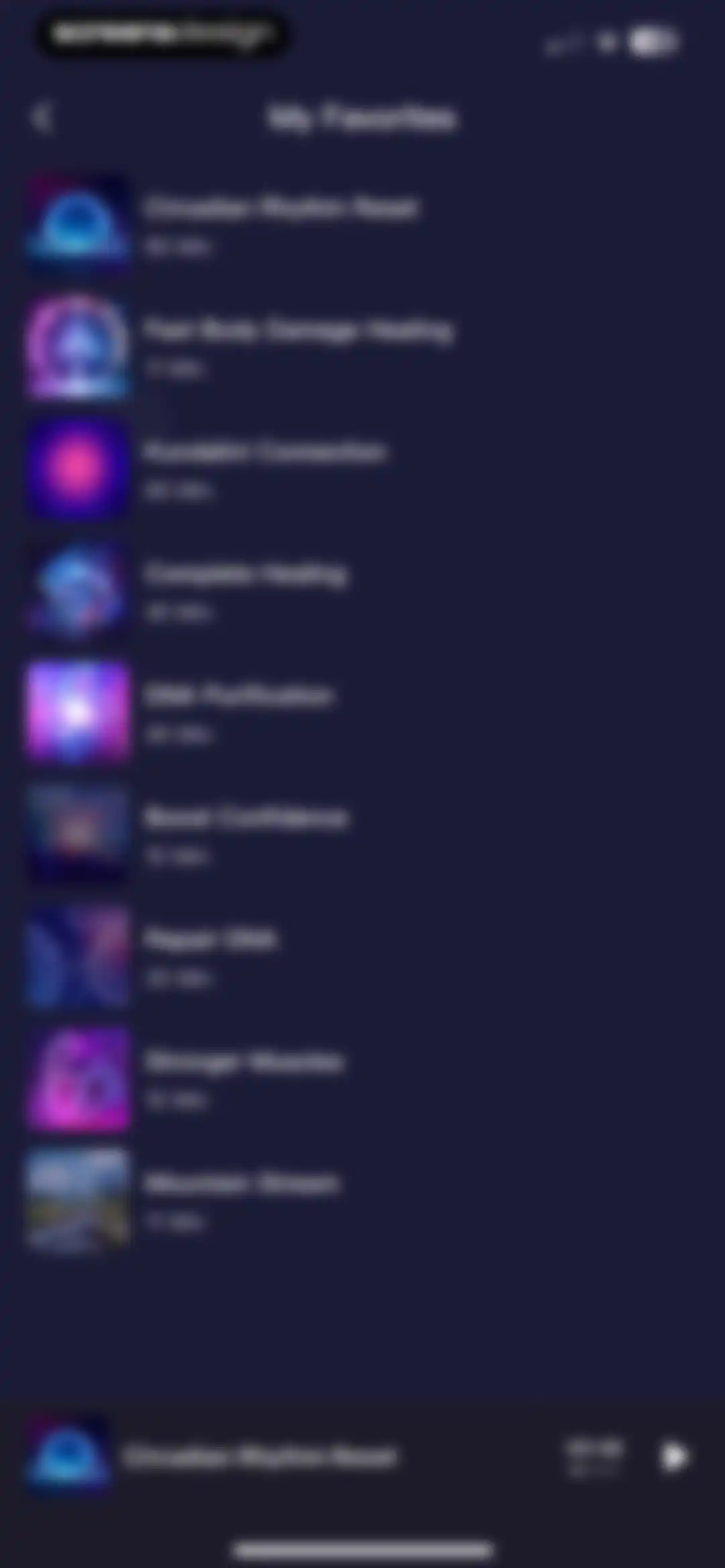 Frequency: Healing Sounds screen 61