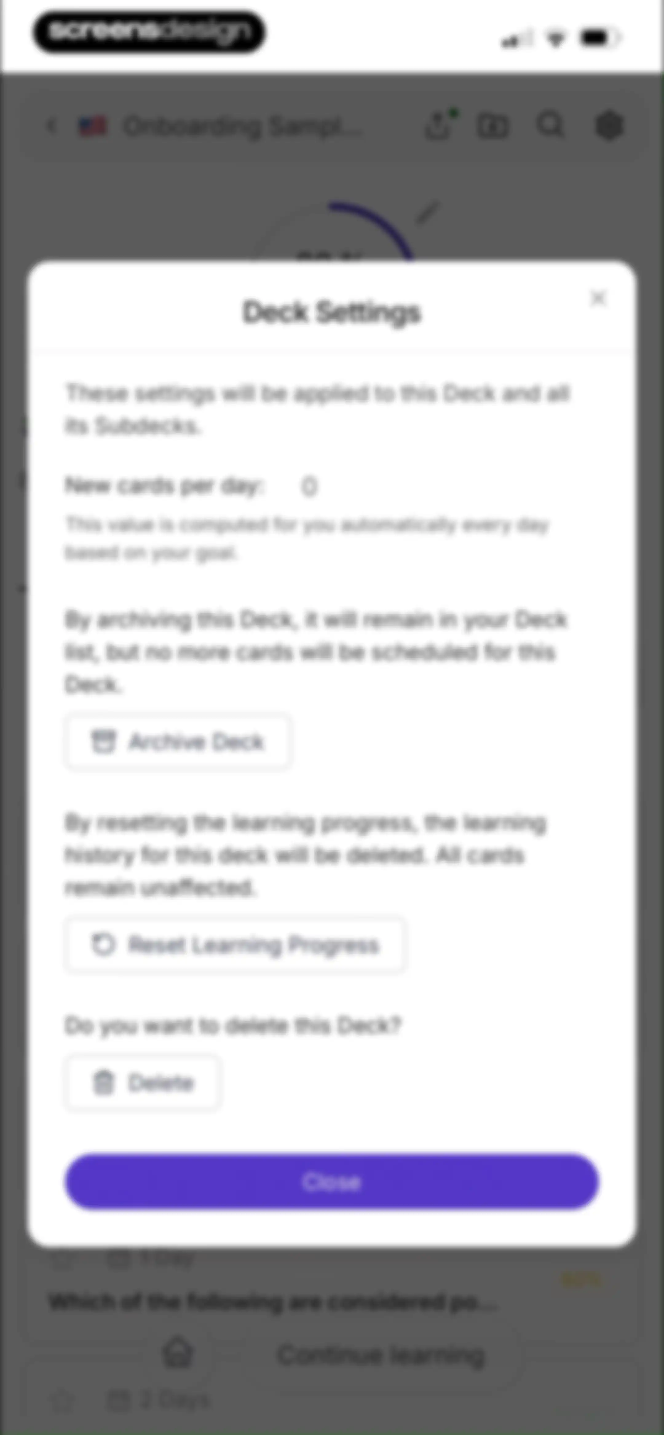 Retain Cards: AI Flashcards screen 125
