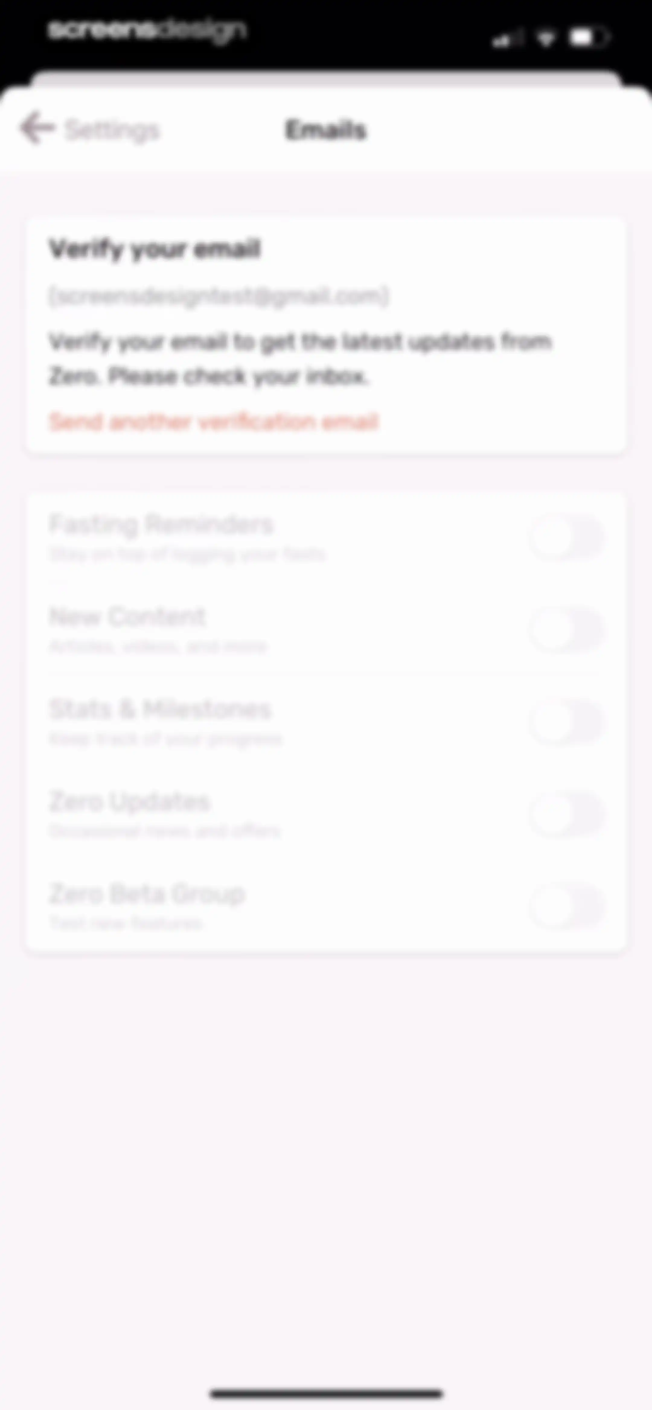 Zero: Fasting & Food Tracker screen 105