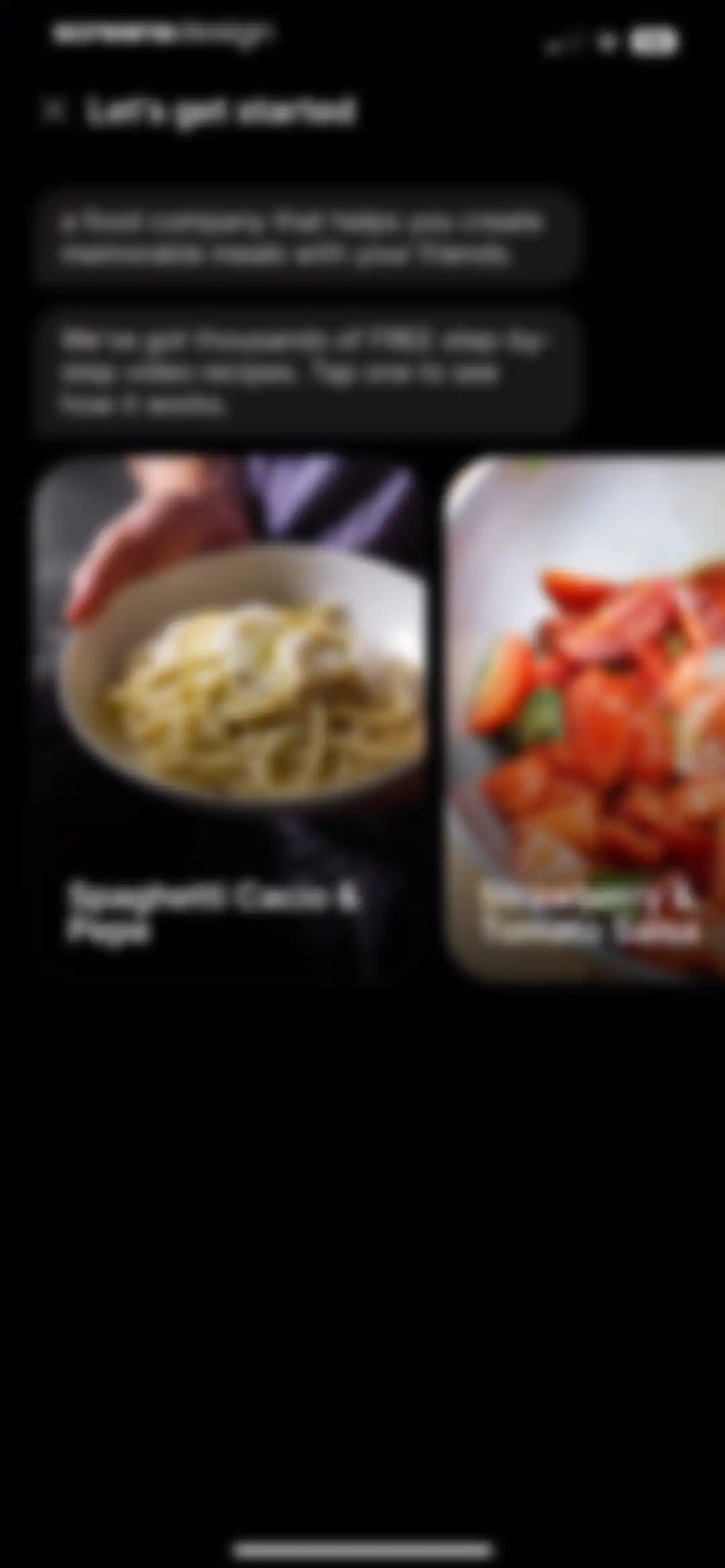 CREME: Create Memorable Meals screen 9
