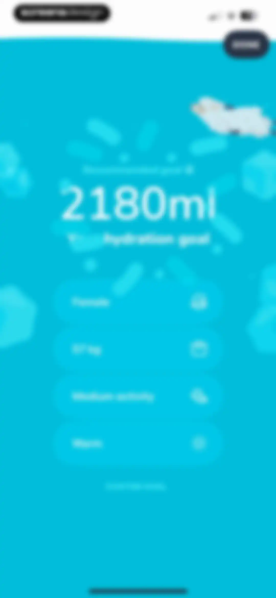 Water tracker Waterllama screen 16