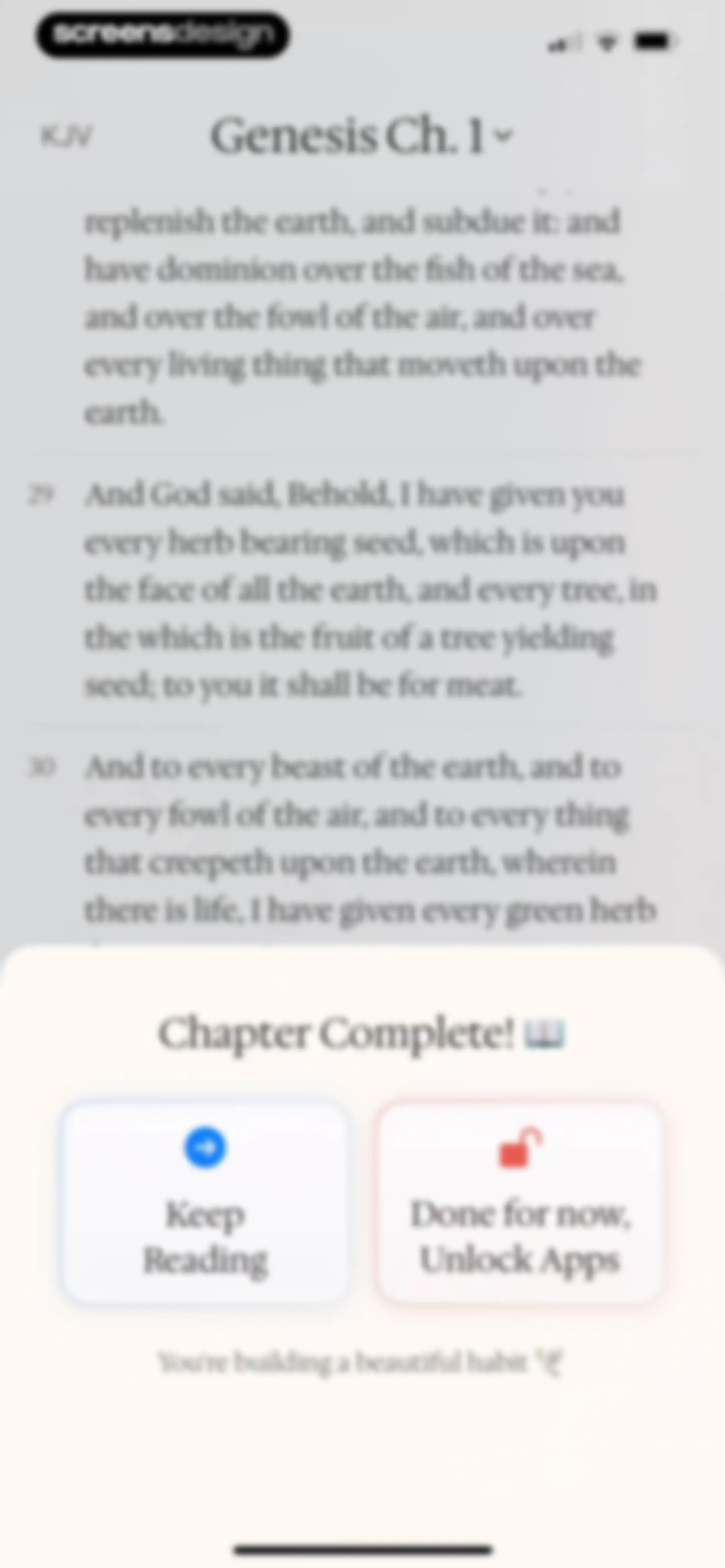 Bible Mode: Reduce Screen Time screen 87
