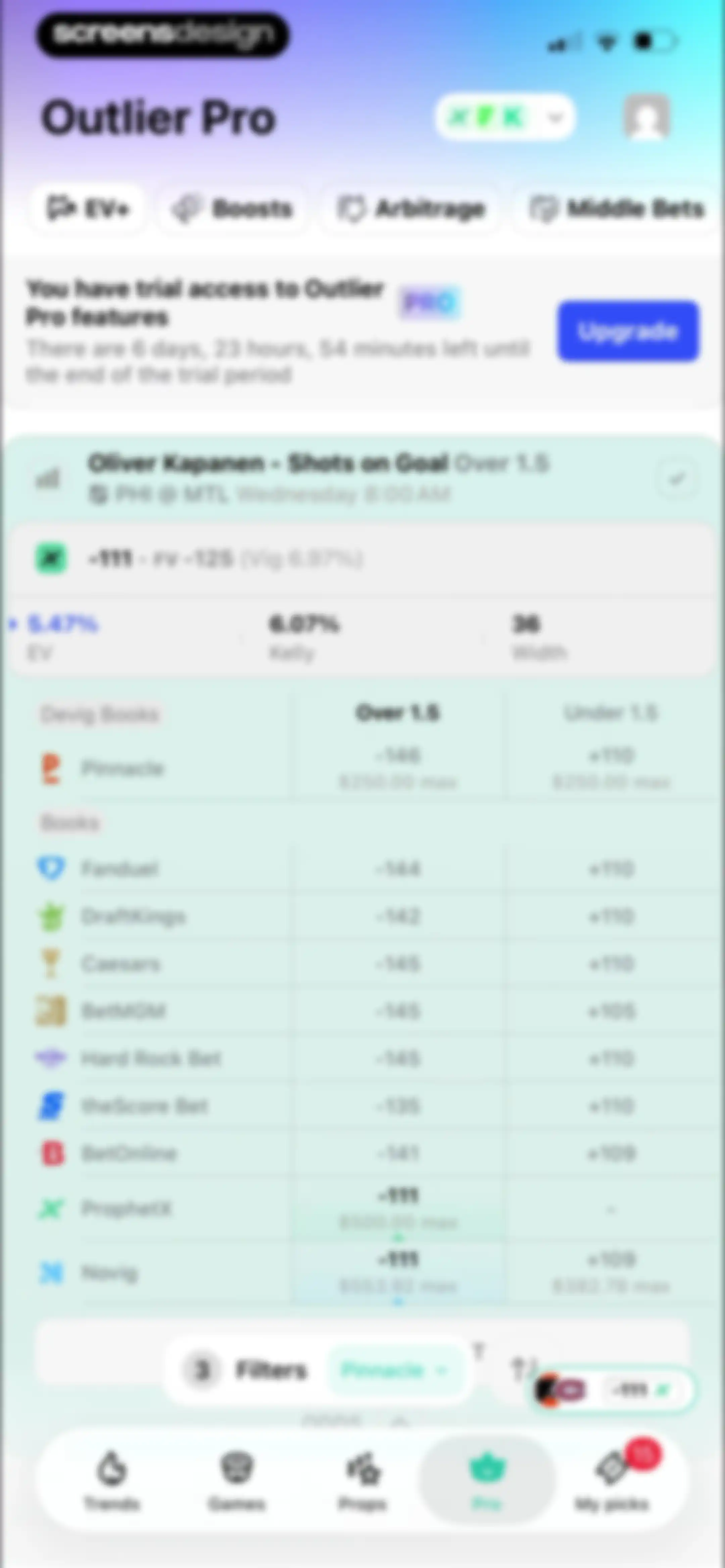 Outlier: Smart Sports Betting screen 80