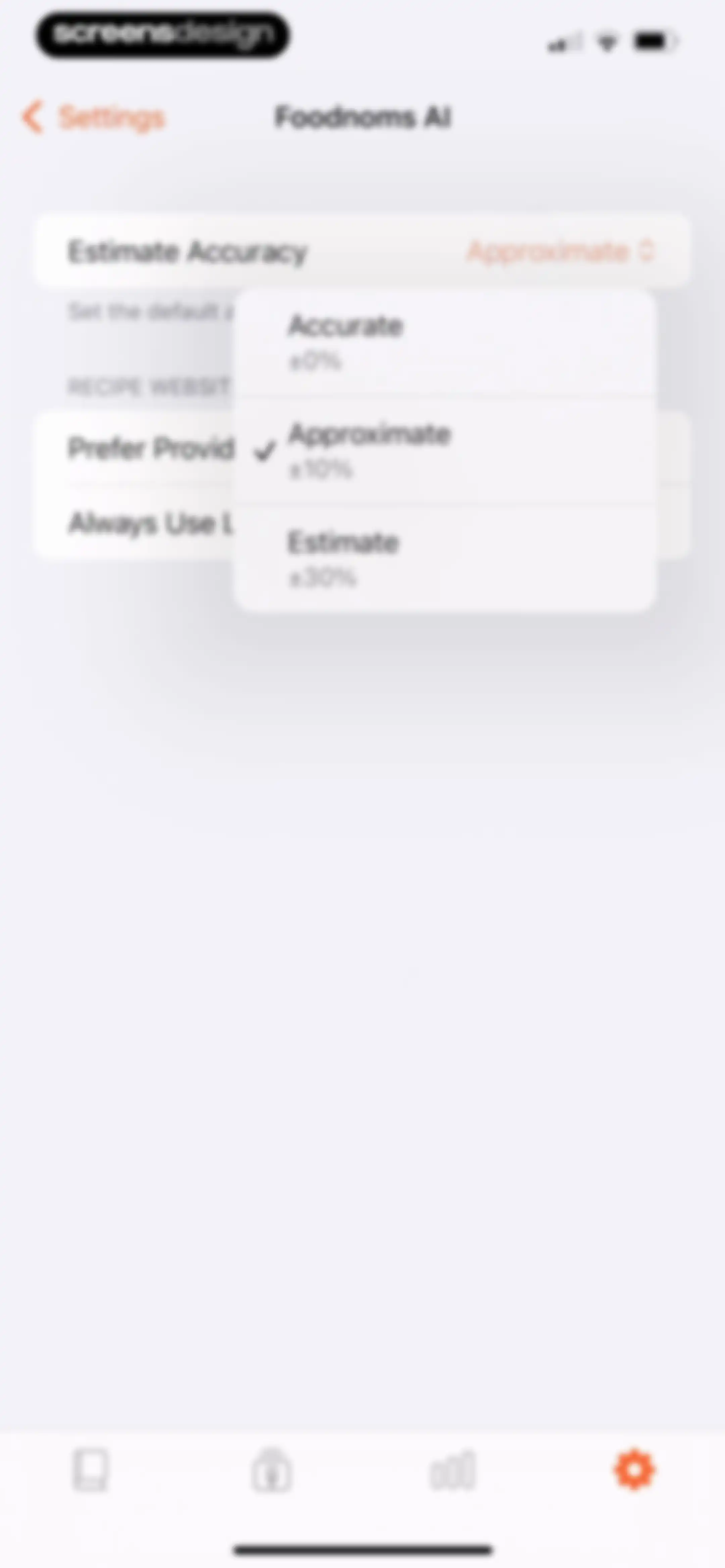Nutrition Tracker: Foodnoms screen 192