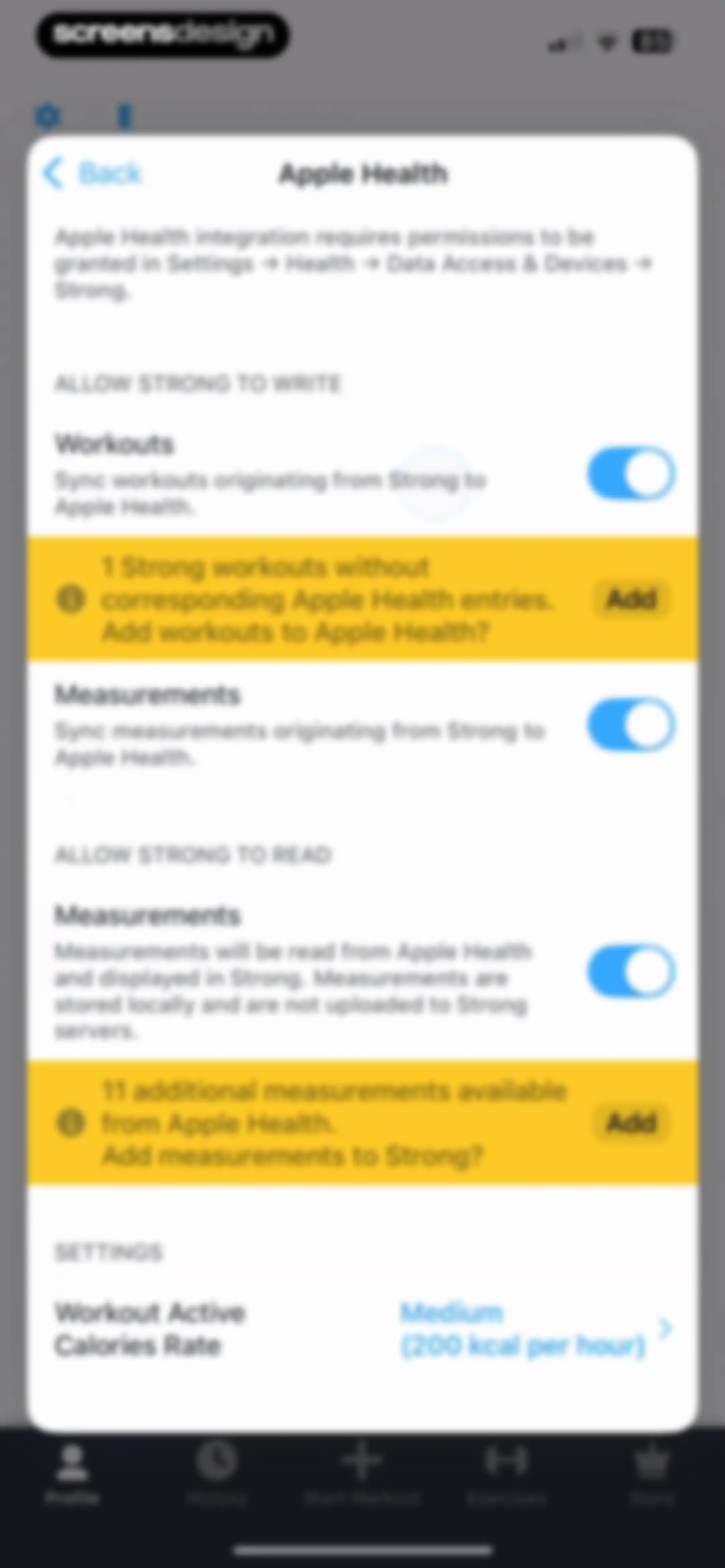 Strong Workout Tracker Gym Log screen 129