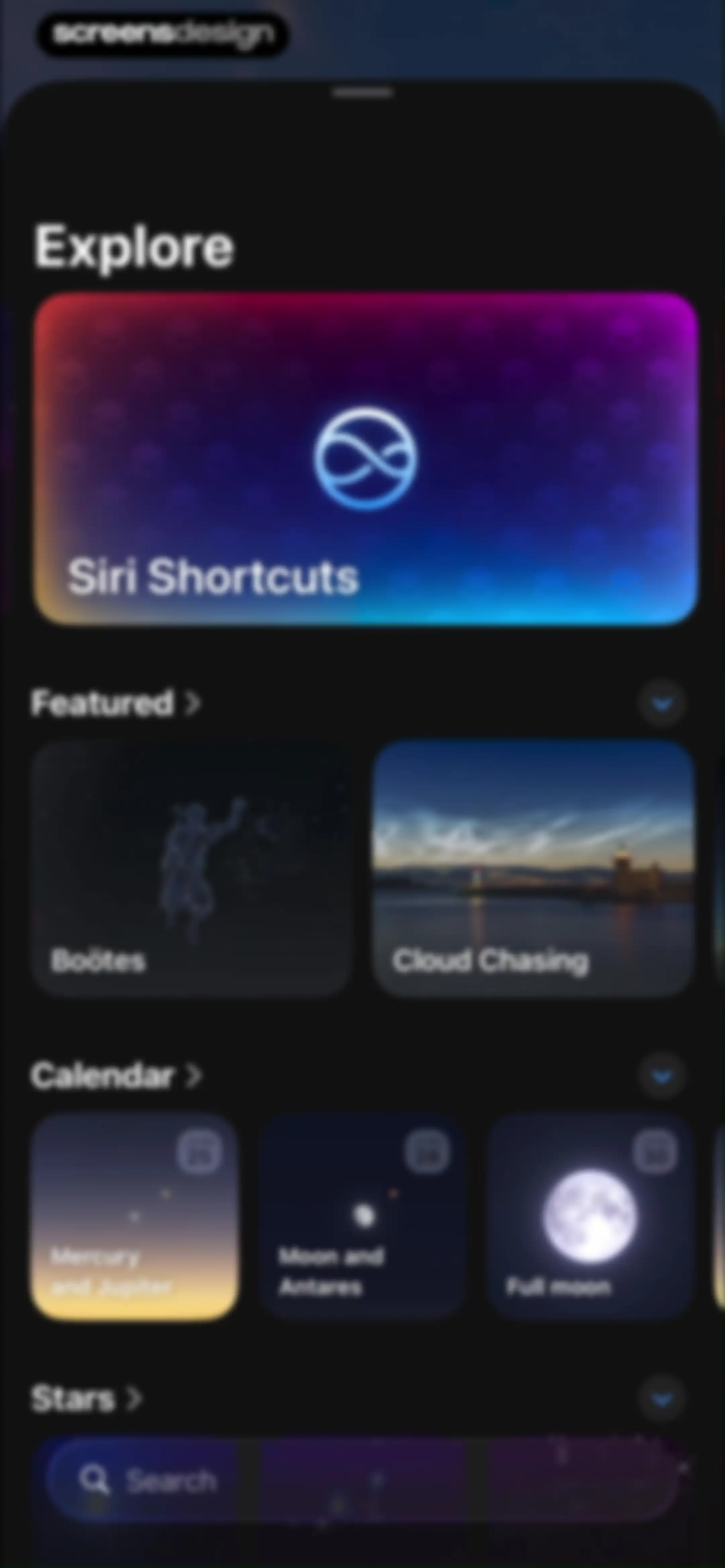 Sky Guide screen 63