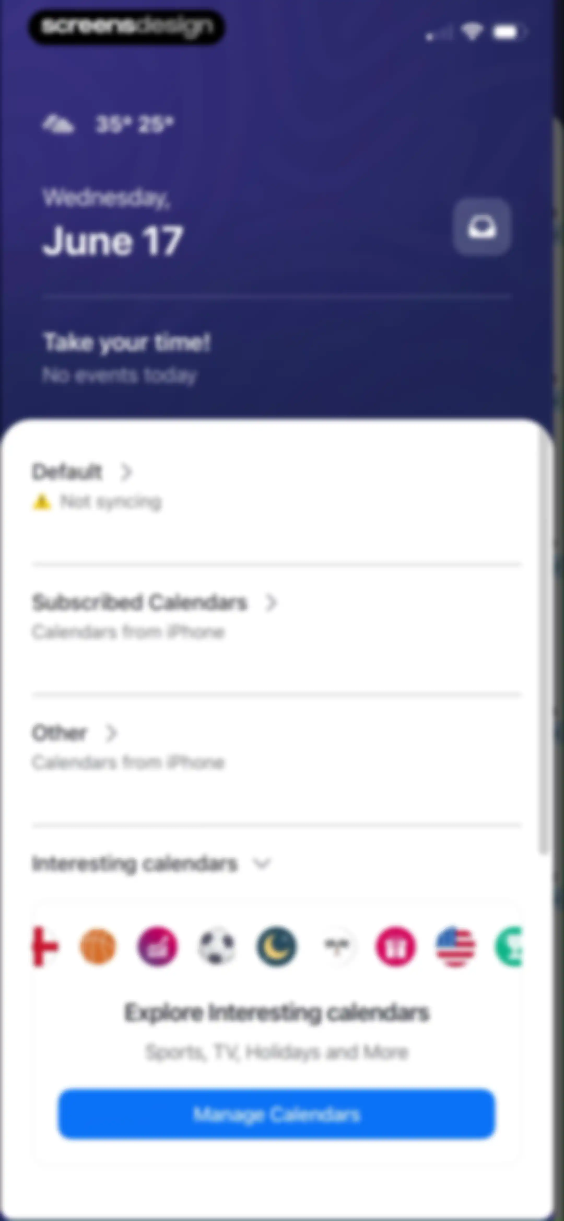 Calendars: Schedule Planner screen 85