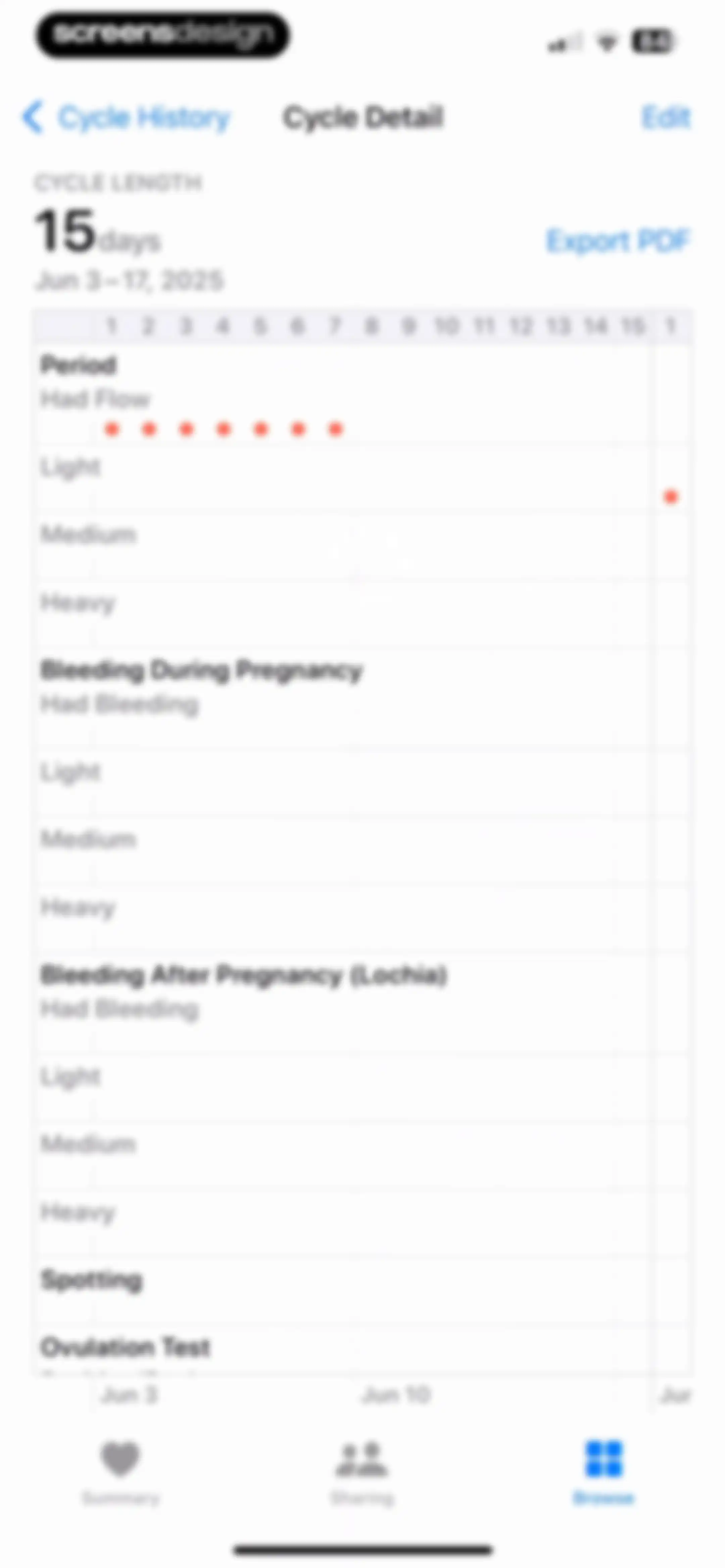 Apple Health screen 104