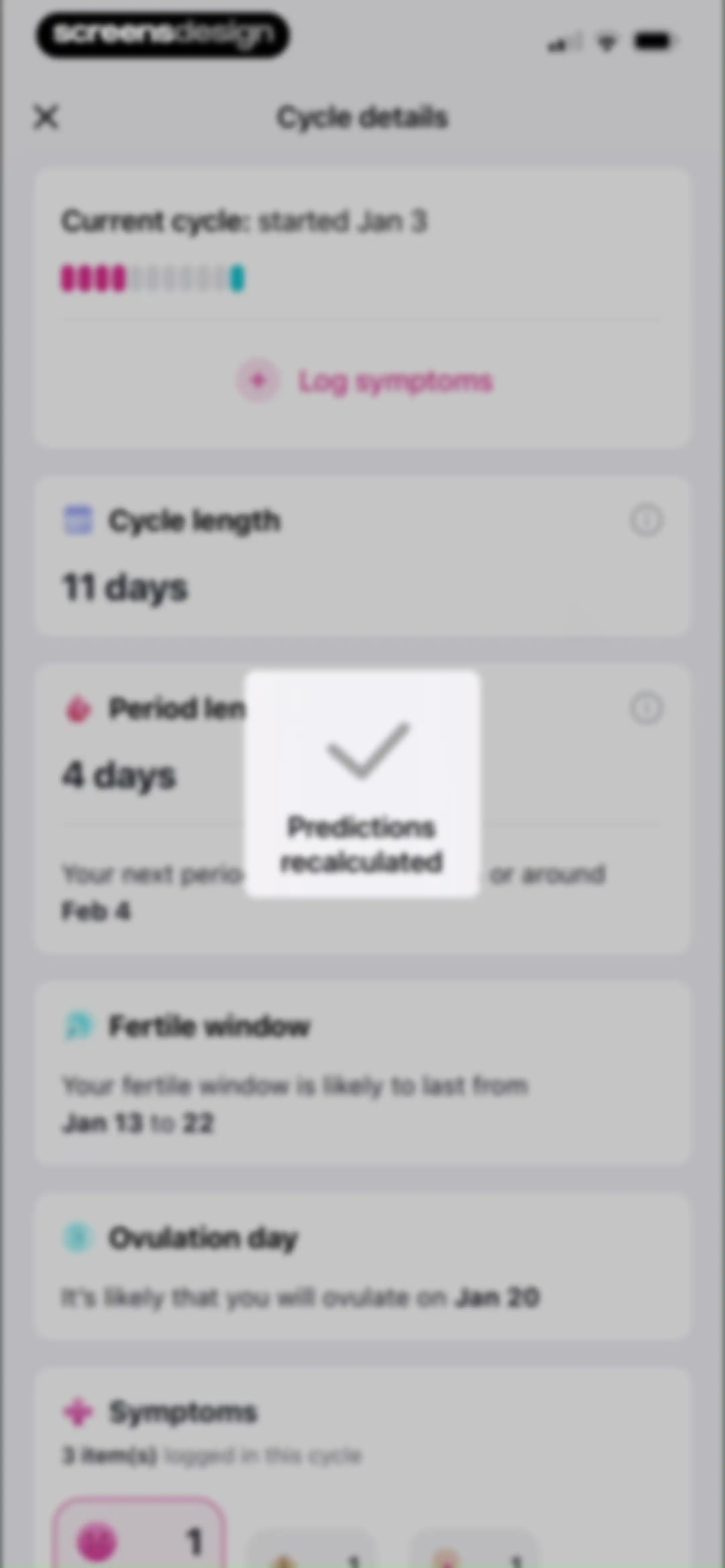 Pregmate Ovulation Tracker screen 83