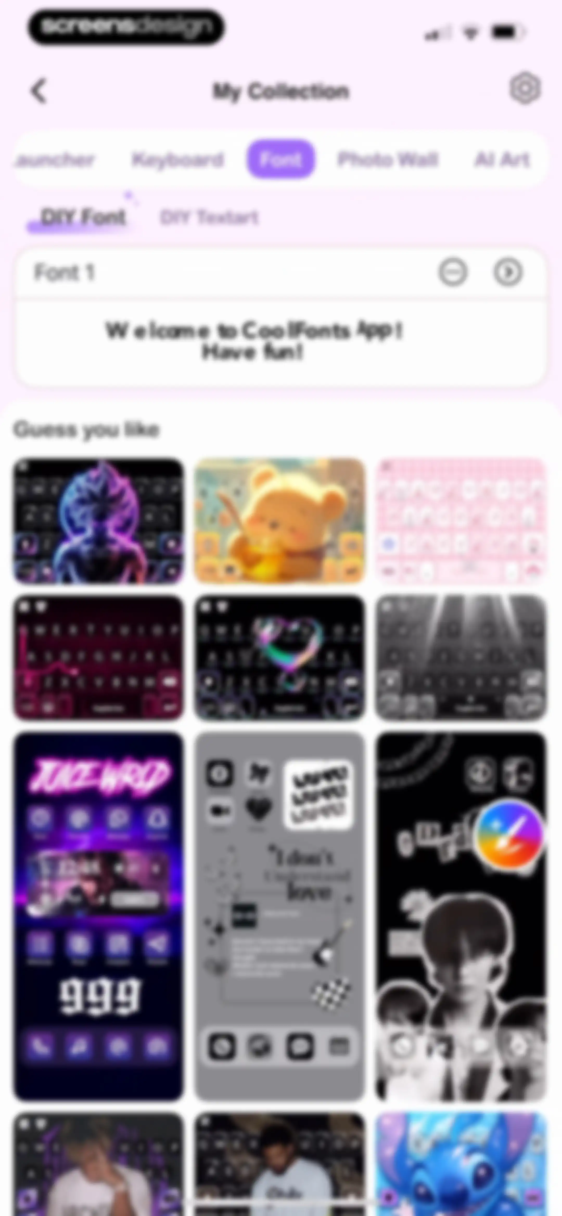 Cool Themes & Fonts: Cute Text screen 133