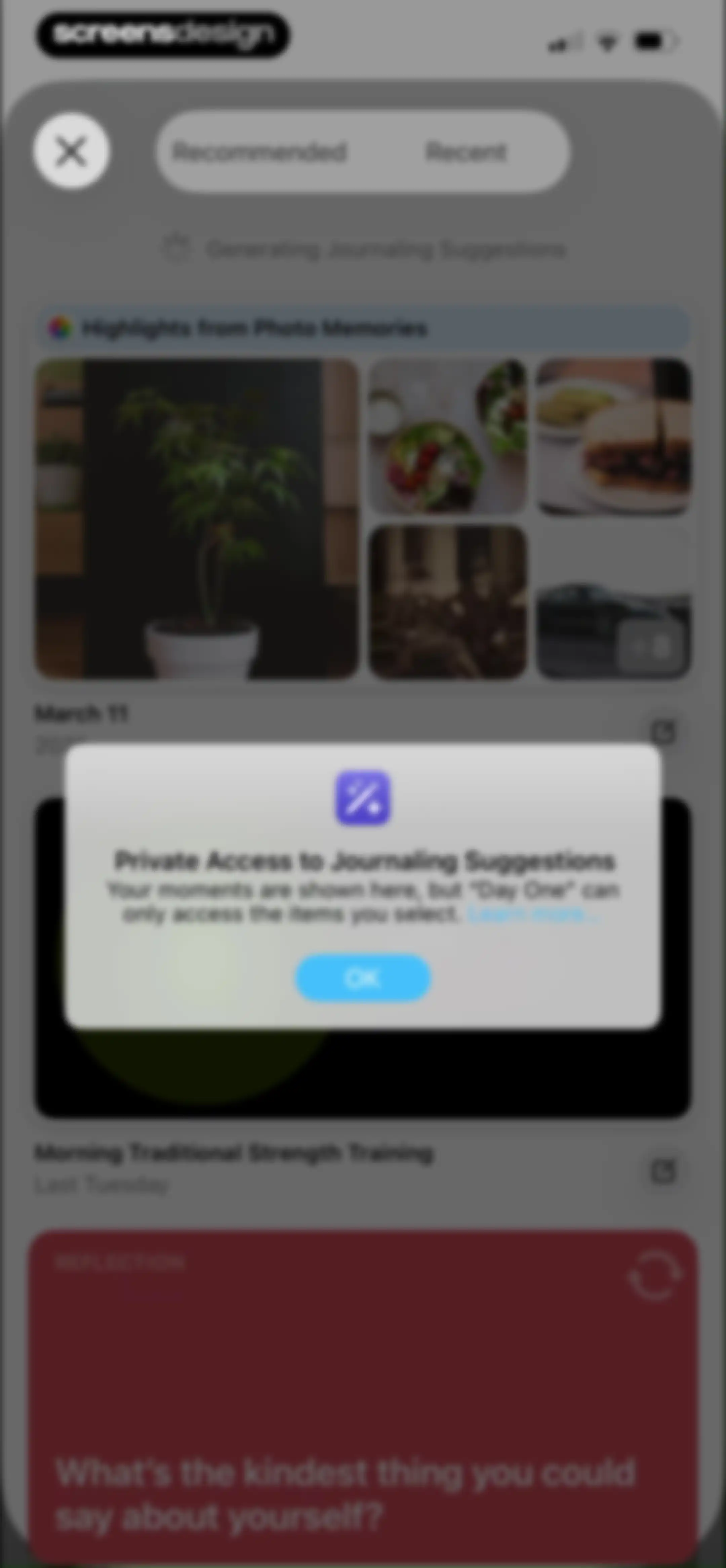 Day One: Daily Journal & Diary screen 111