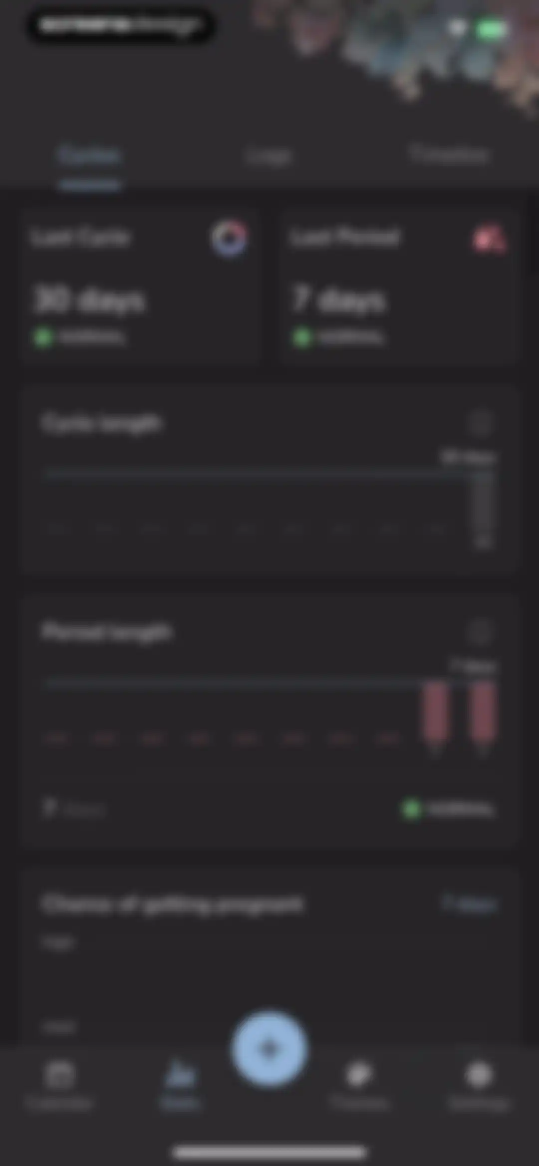 Period Tracker and Calendar screen 24