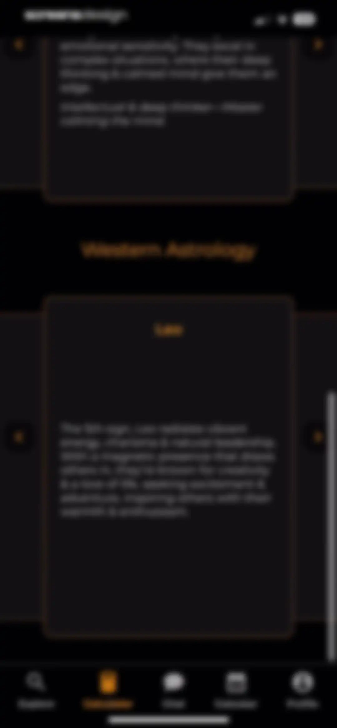 CUE Astrology screen 58