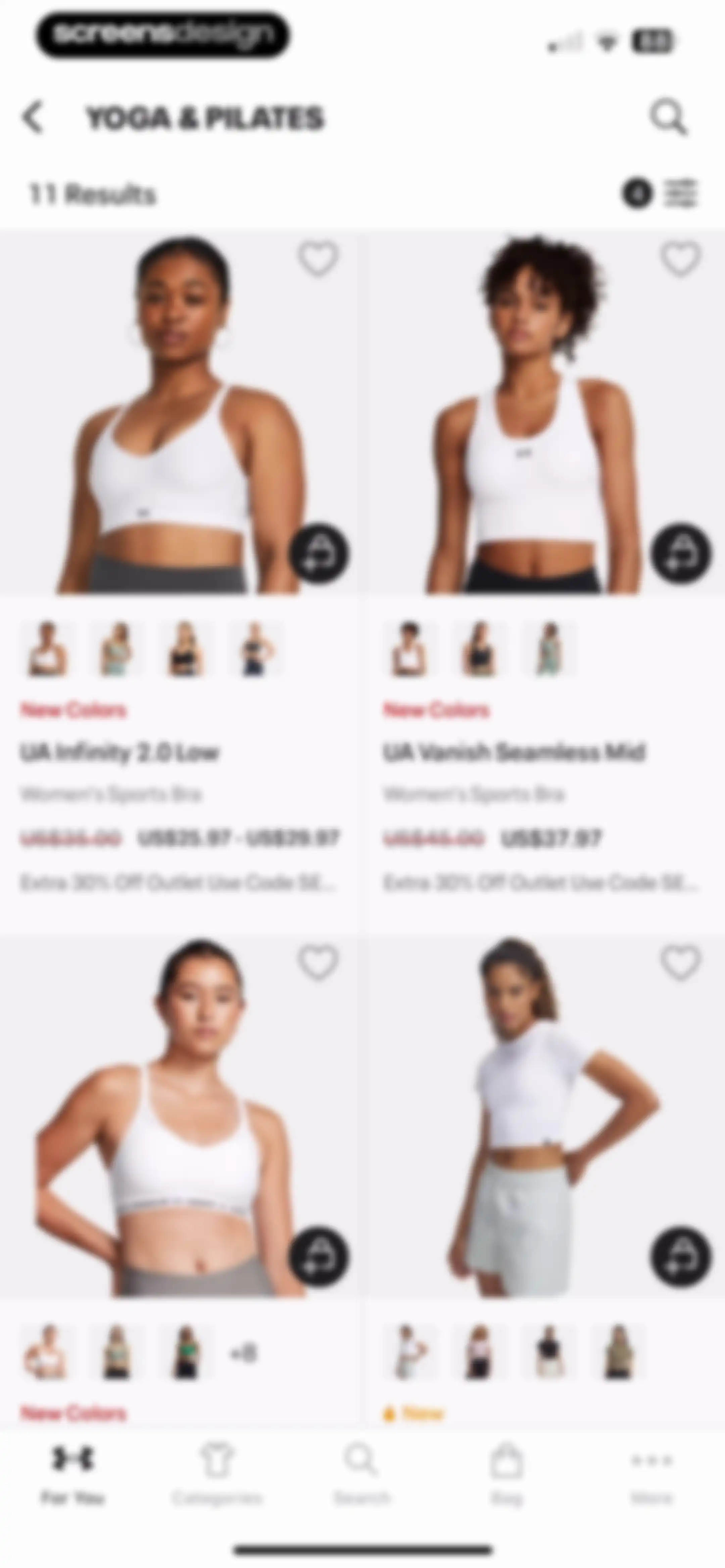 Under Armour screen 22