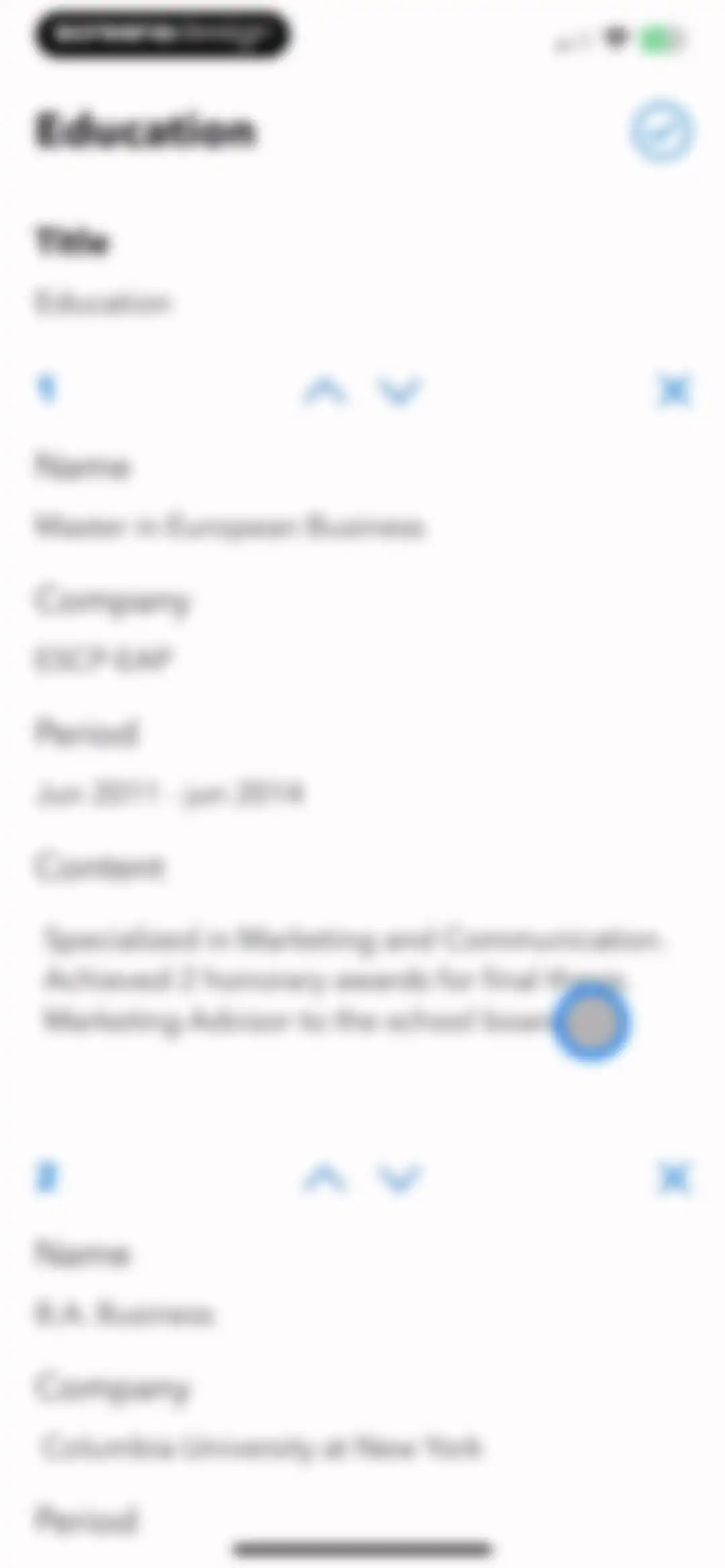 Resume Builder⁺ screen 14