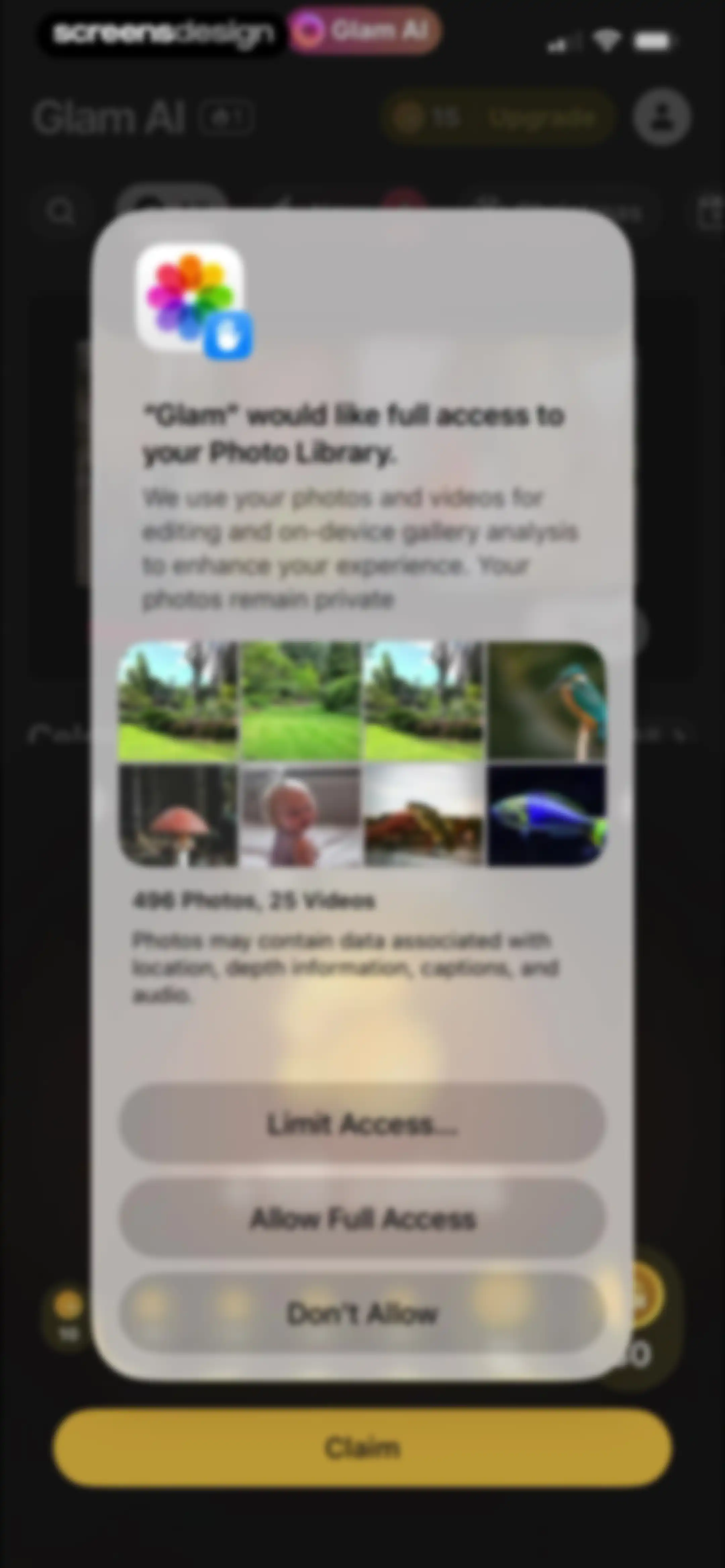 Glam AI: Video & Photo Editor screen 22