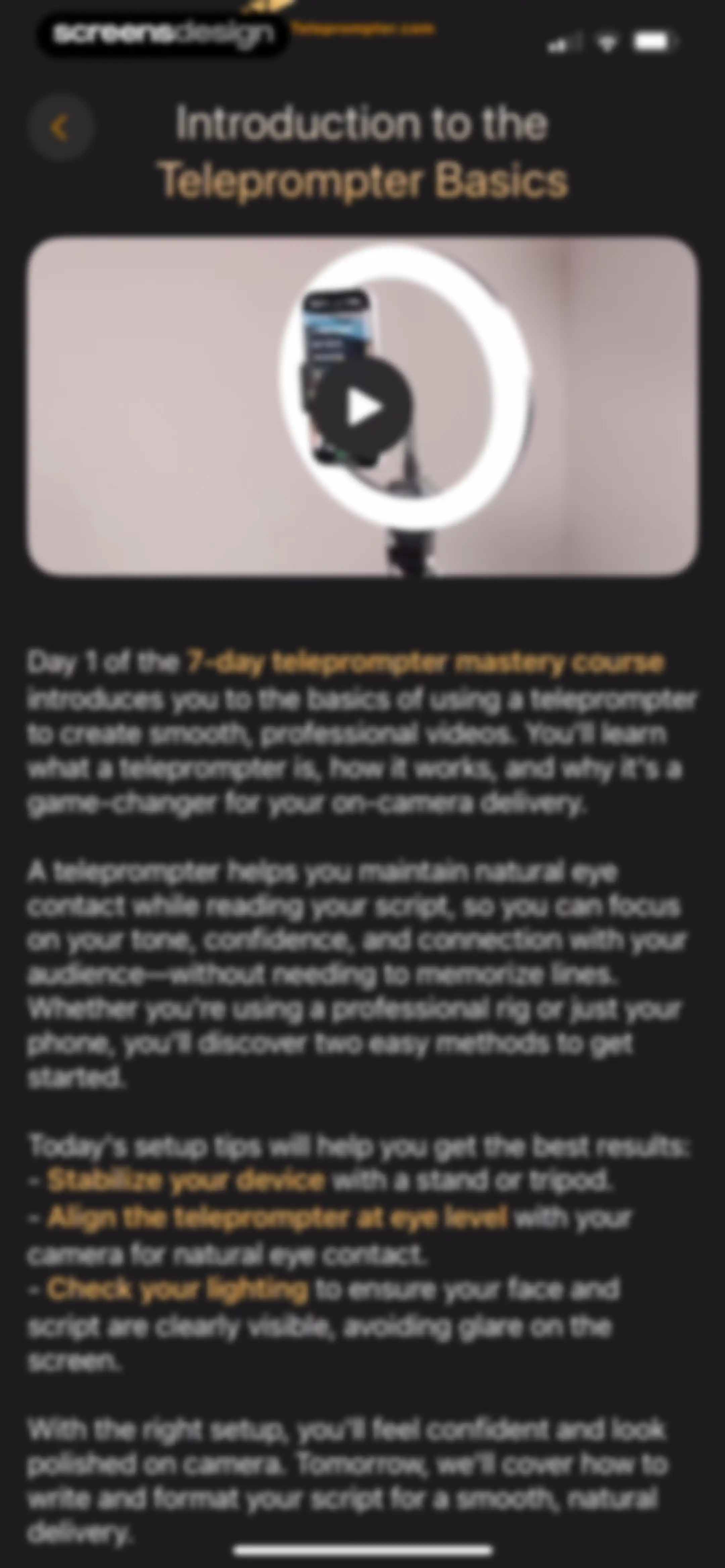 Teleprompter.com screen 131