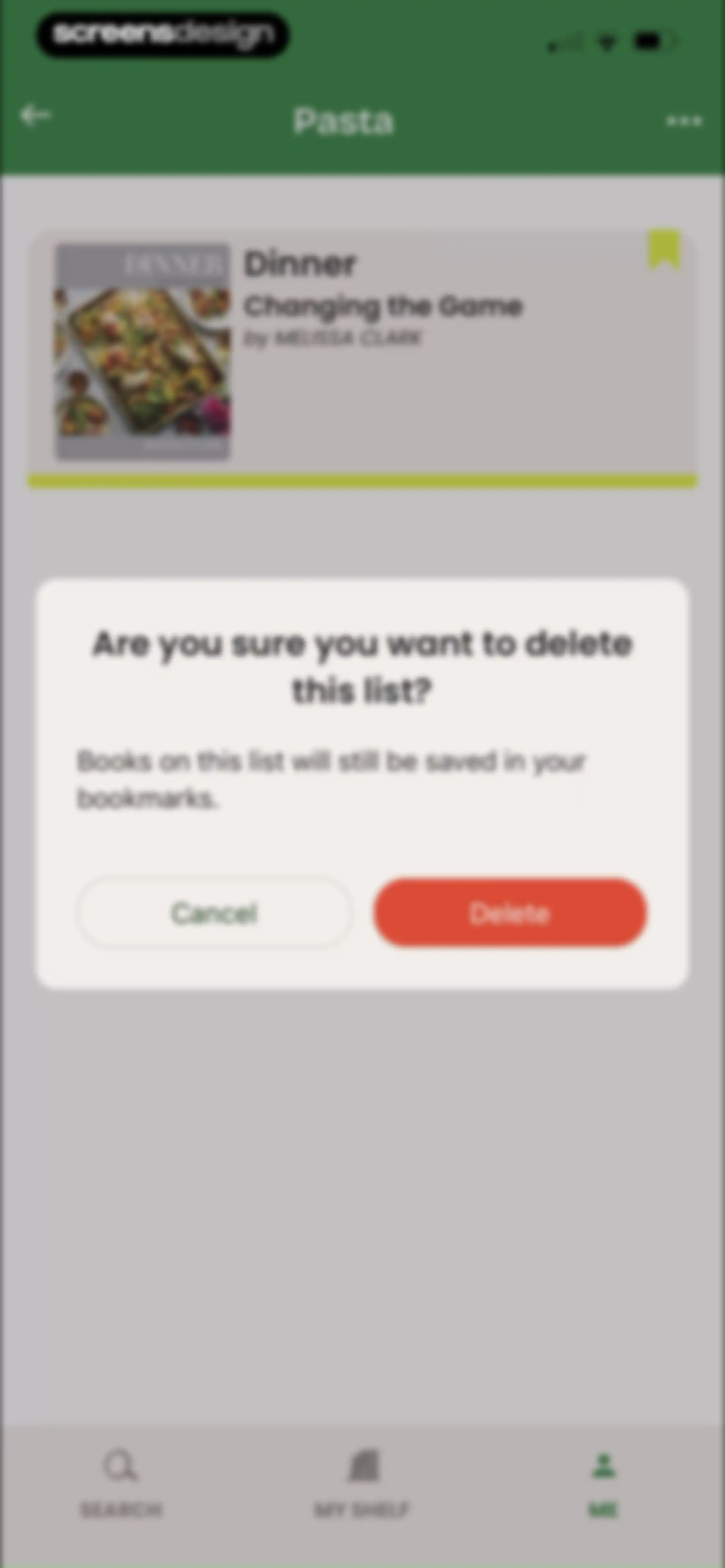 CookShelf: Search Cookbooks screen 95