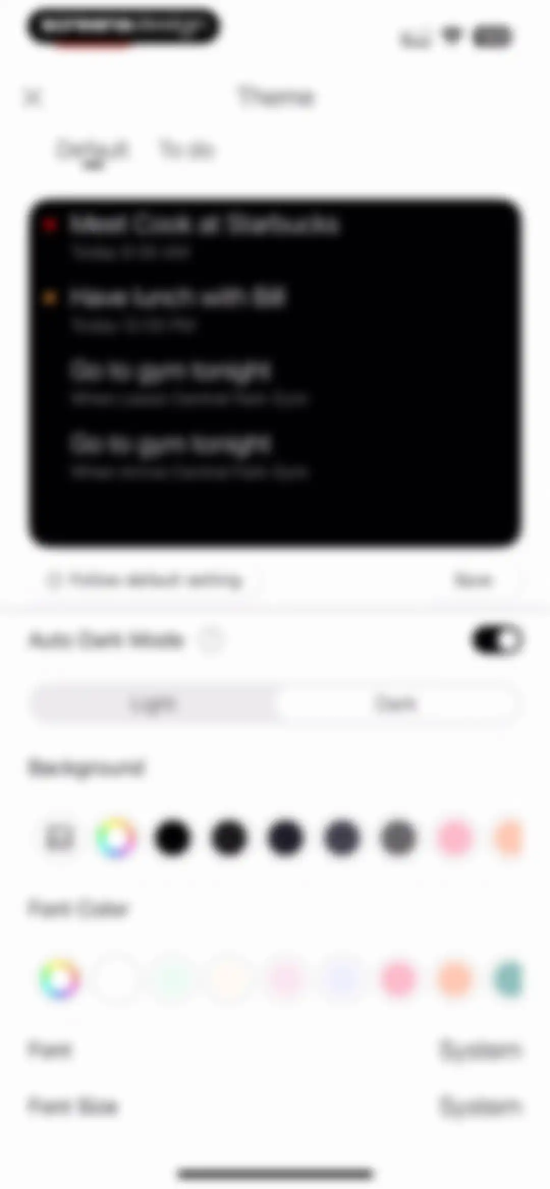 To Do List MinimaList & Widget screen 22