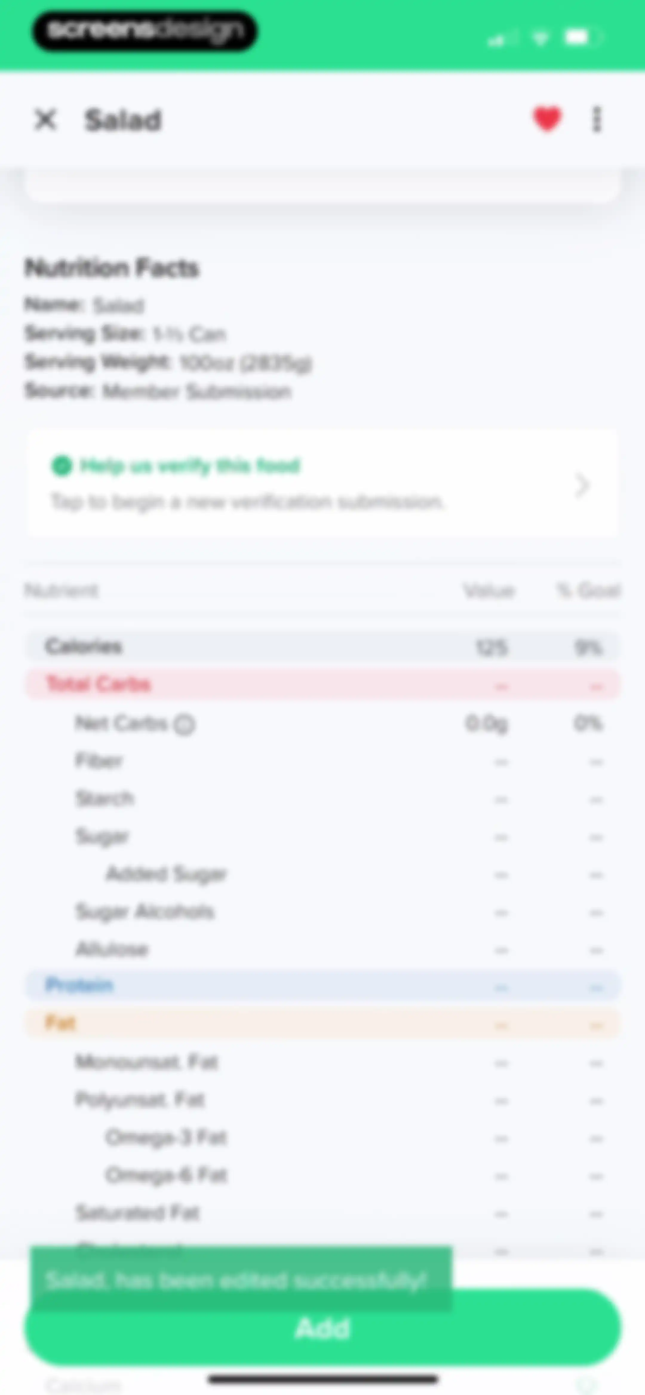 Carb Manager: Keto & Macro Log screen 121