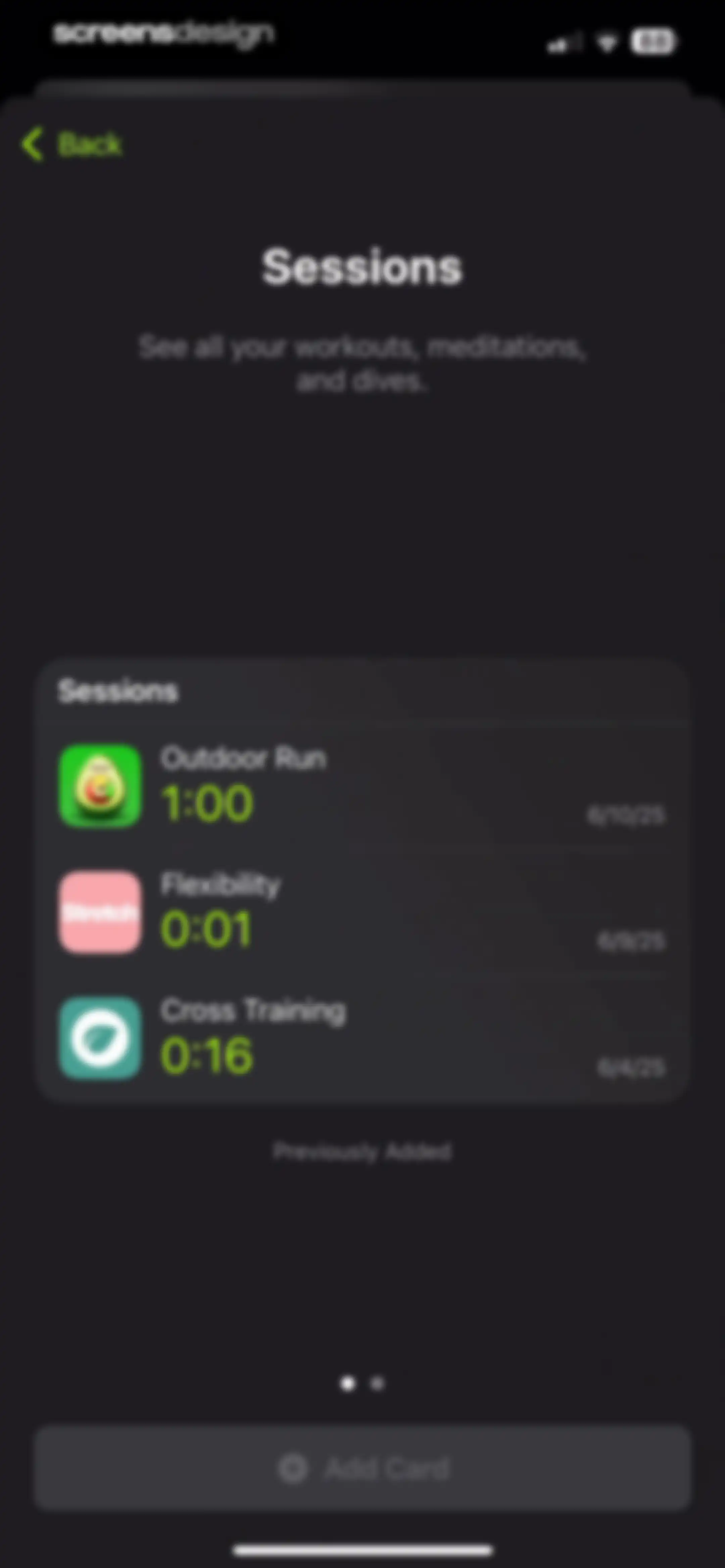 Apple Fitness screen 71
