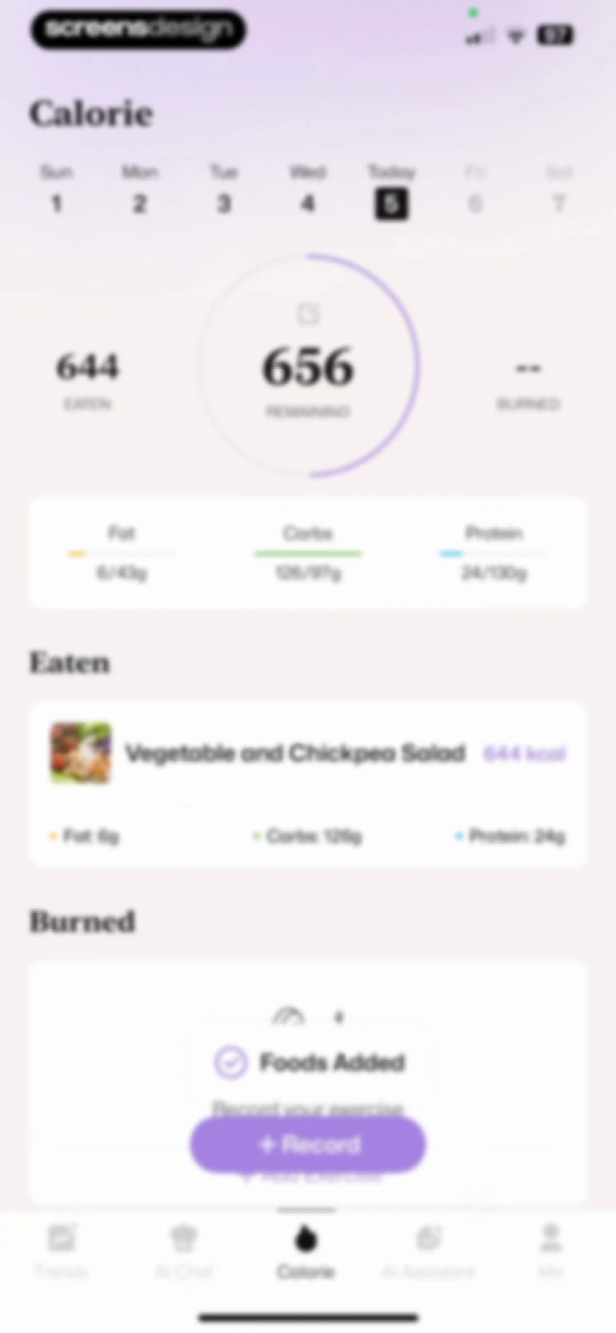 Well AI: Improve Well-being screen 105