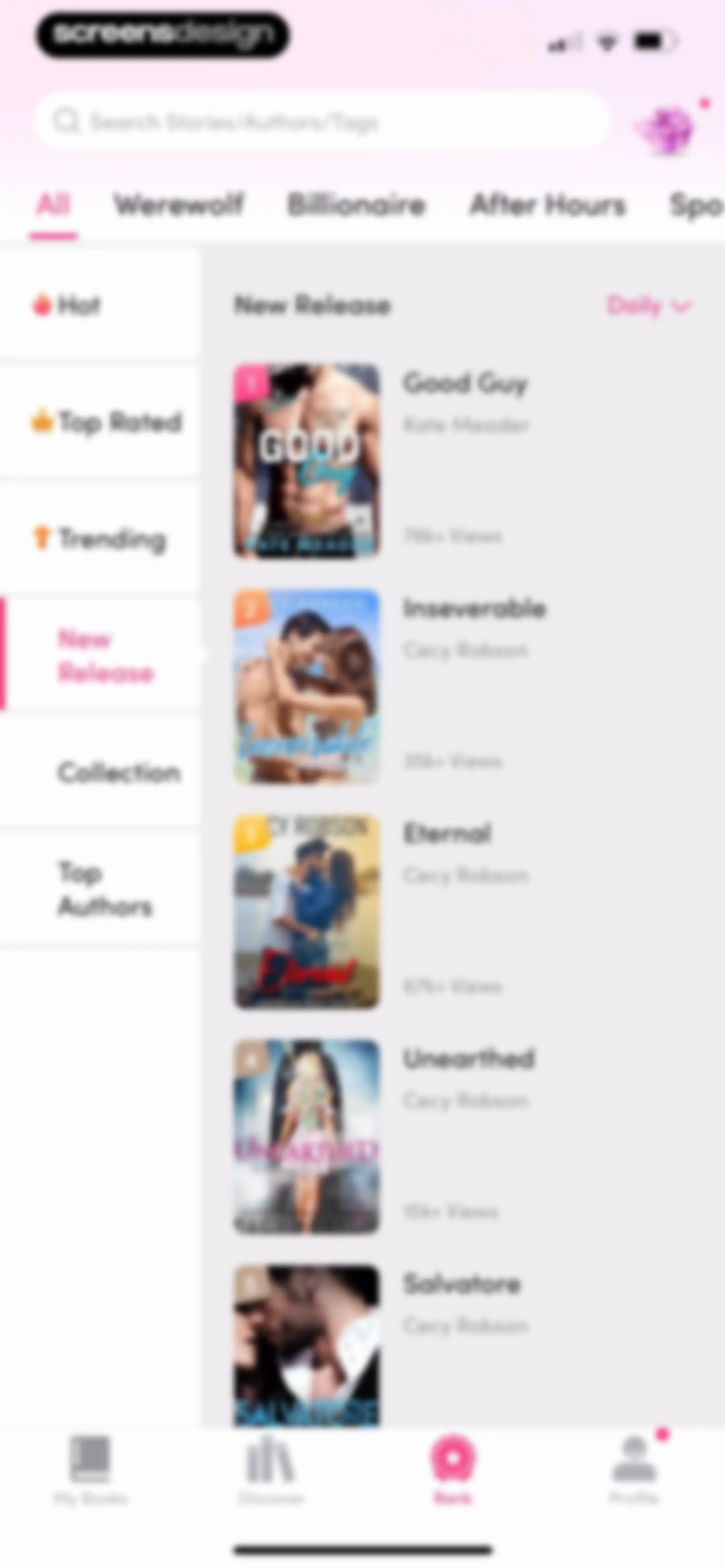 My Fiction: Stories & Novels screen 105
