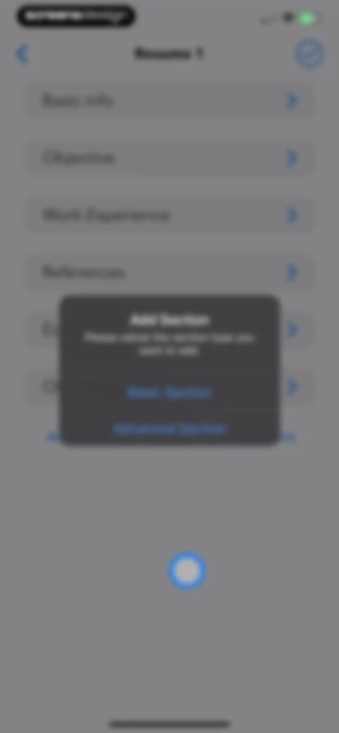 Resume Builder⁺ screen 16