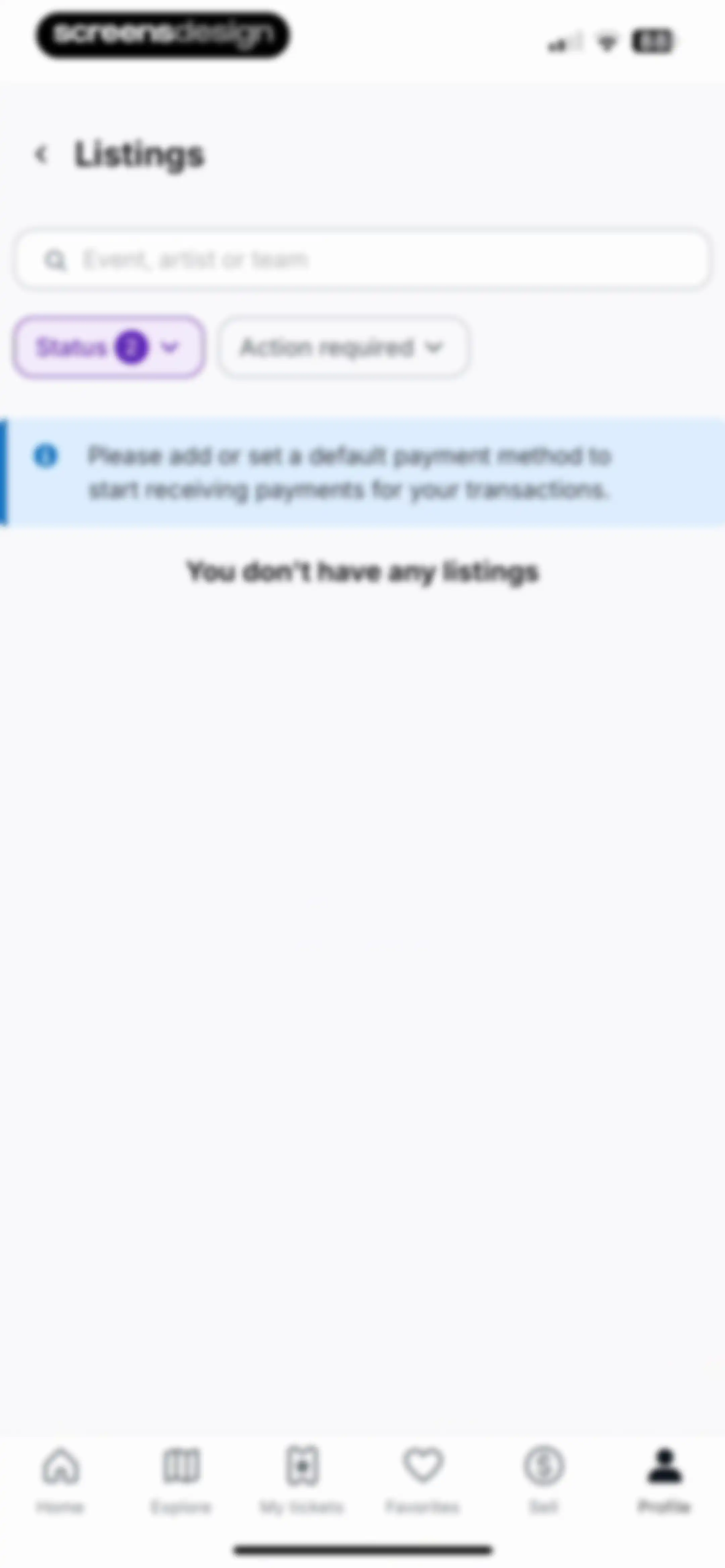 StubHub: Event Tickets screen 92