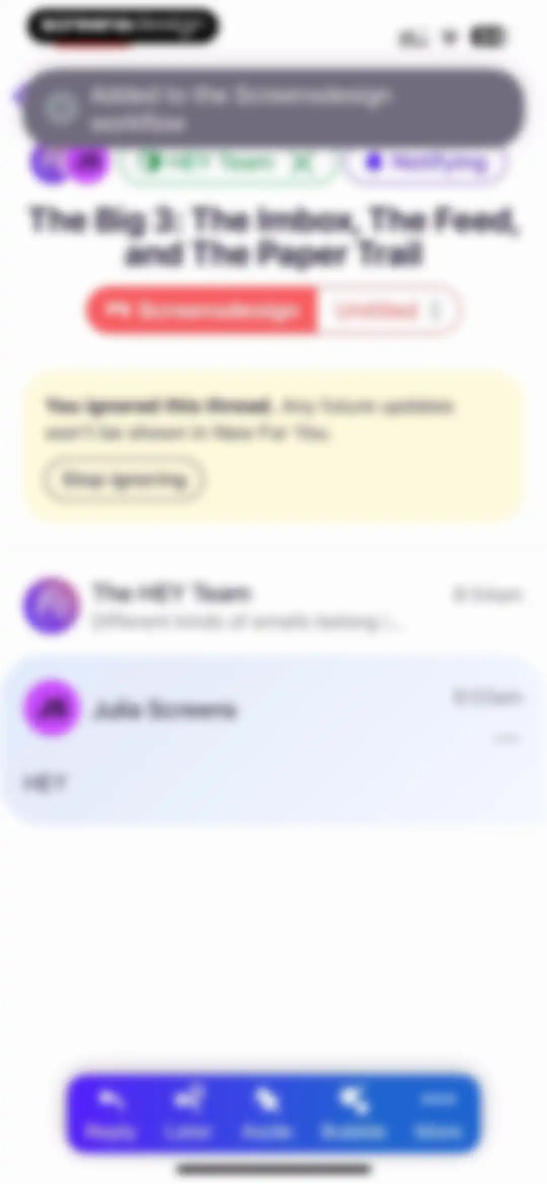 HEY Email screen 78