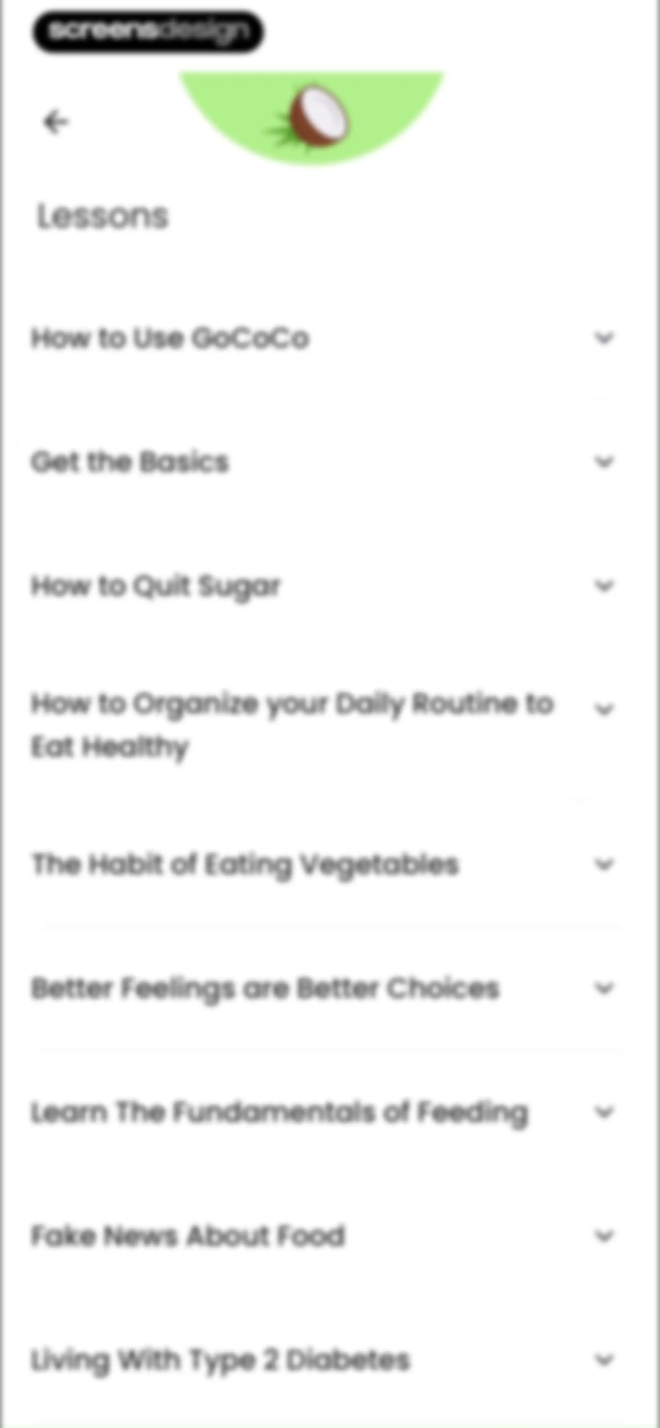 Diabetes food tracker - Gococo screen 153
