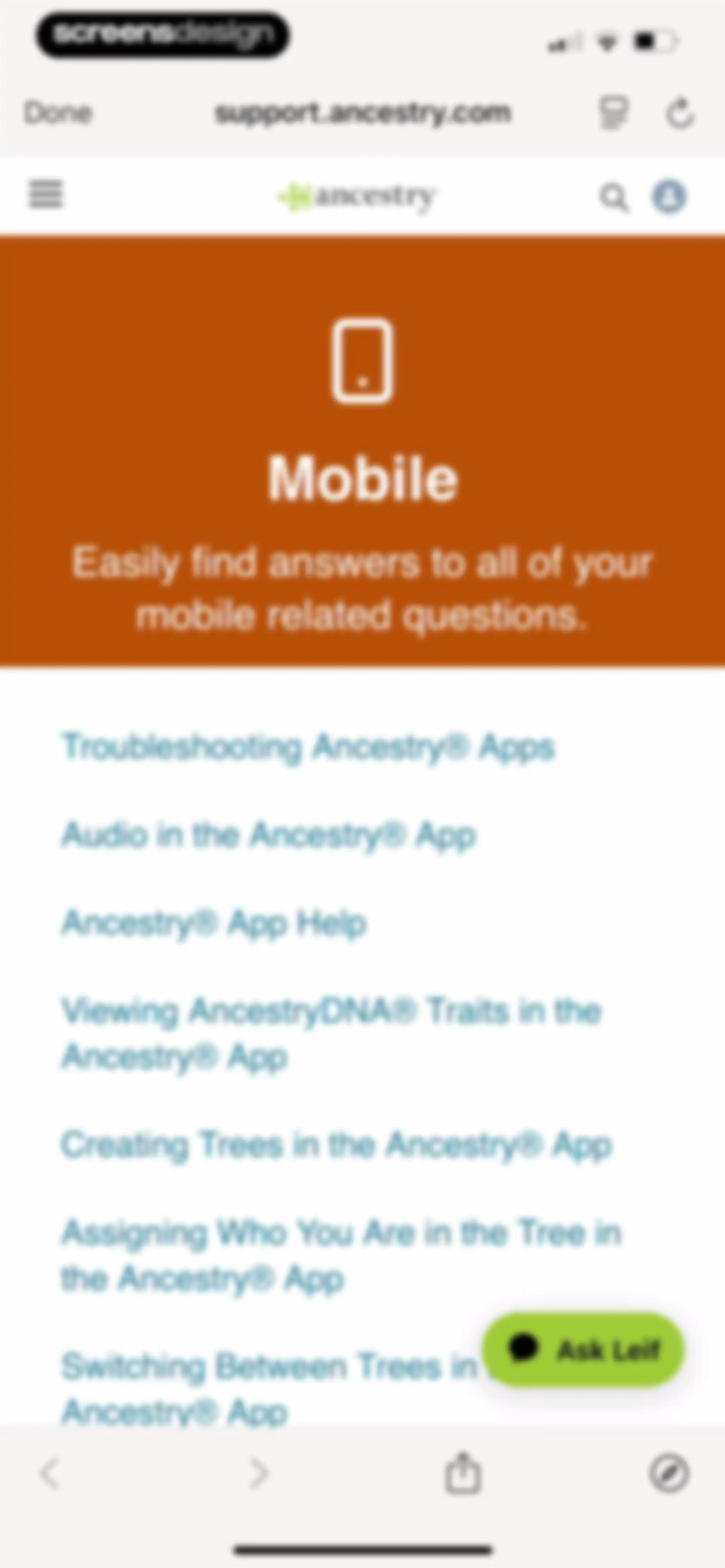 Ancestry: Family History & DNA screen 299
