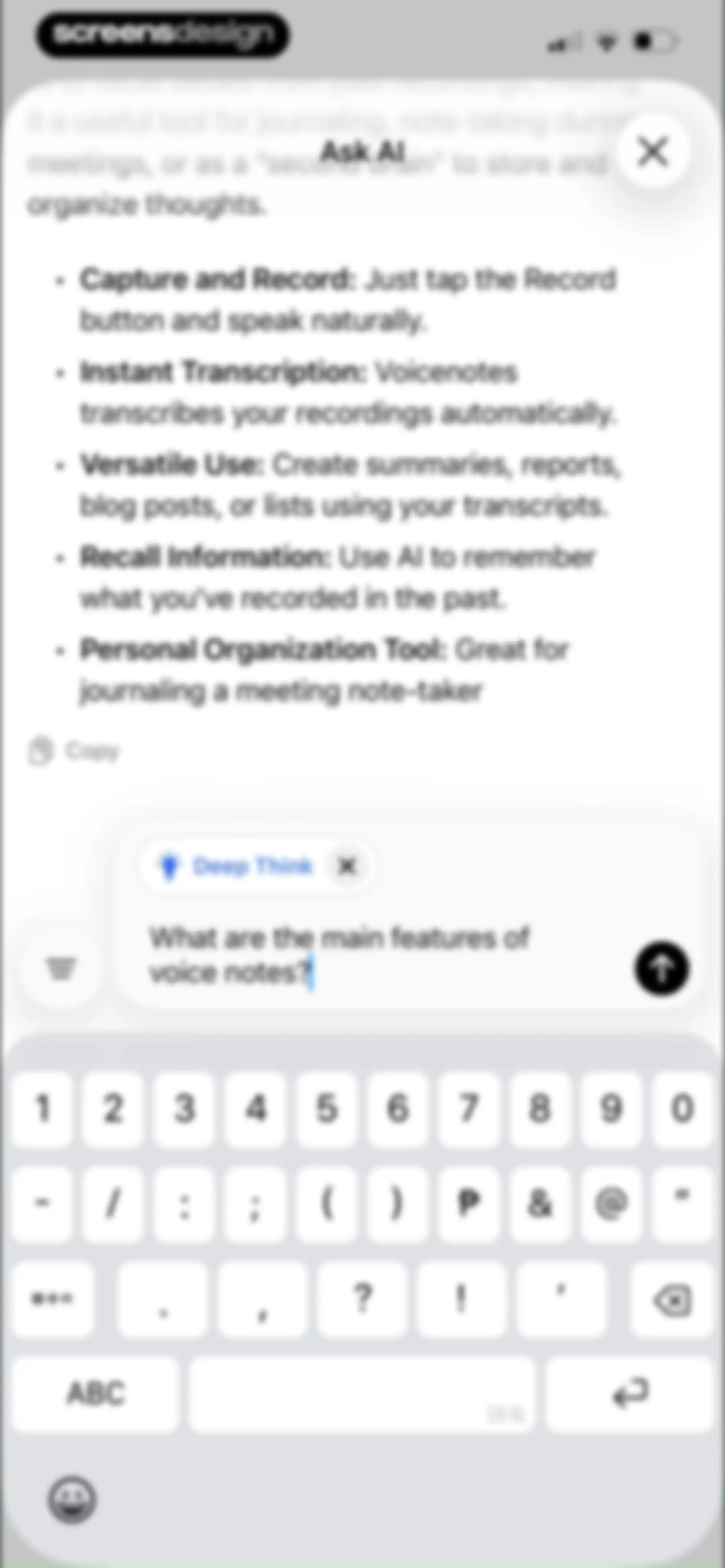 Voicenotes AI Notes & Meetings screen 27