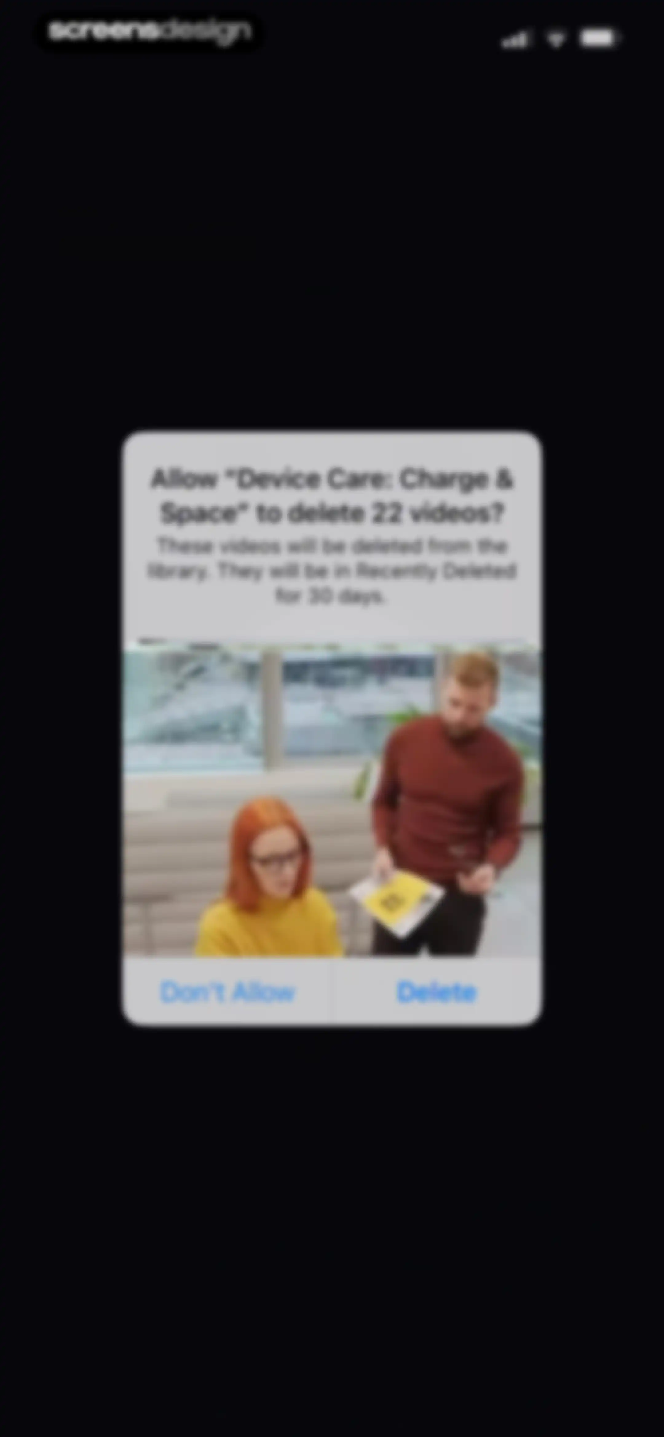 Device Care: Storage & Battery screen 103