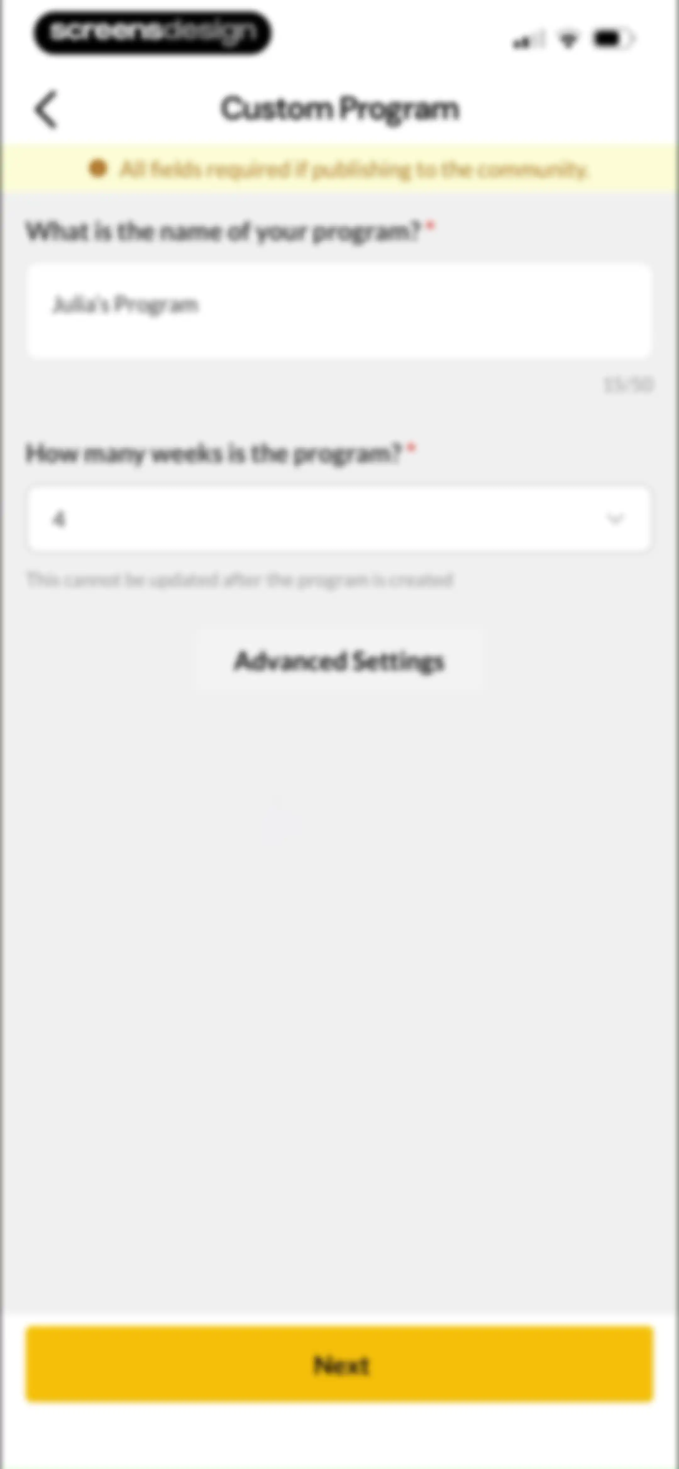 Boostcamp: Workout Programs screen 111