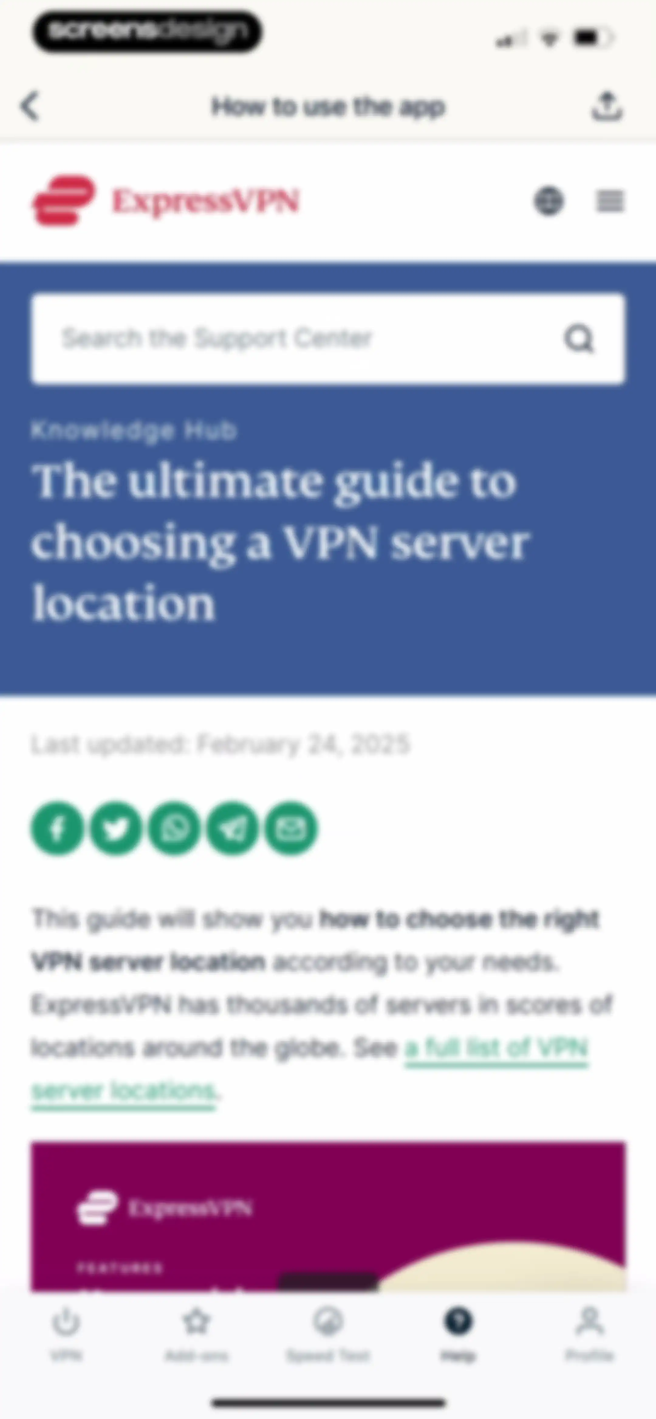 ExpressVPN · Secure & Fast VPN screen 78