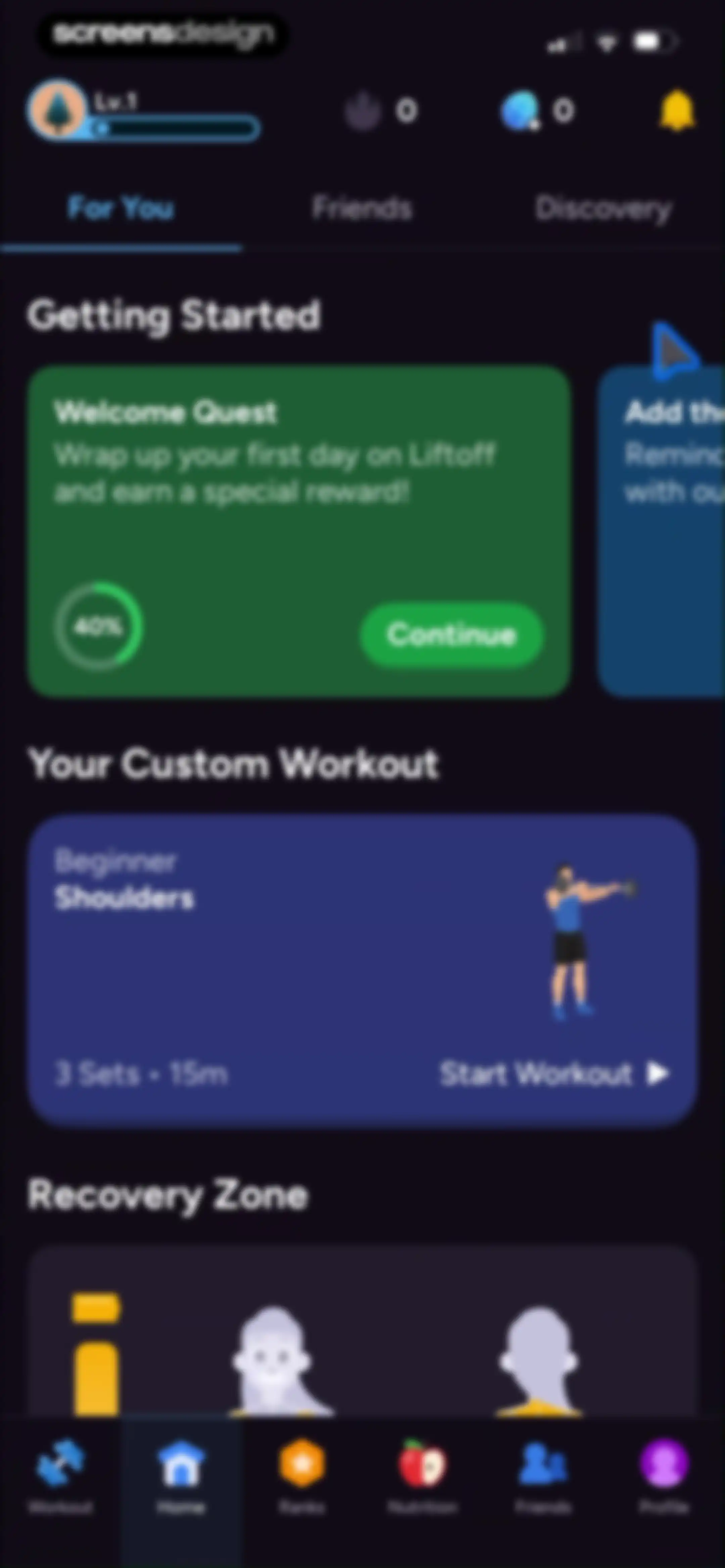 Liftoff - Ranked Gym Workouts screen 83